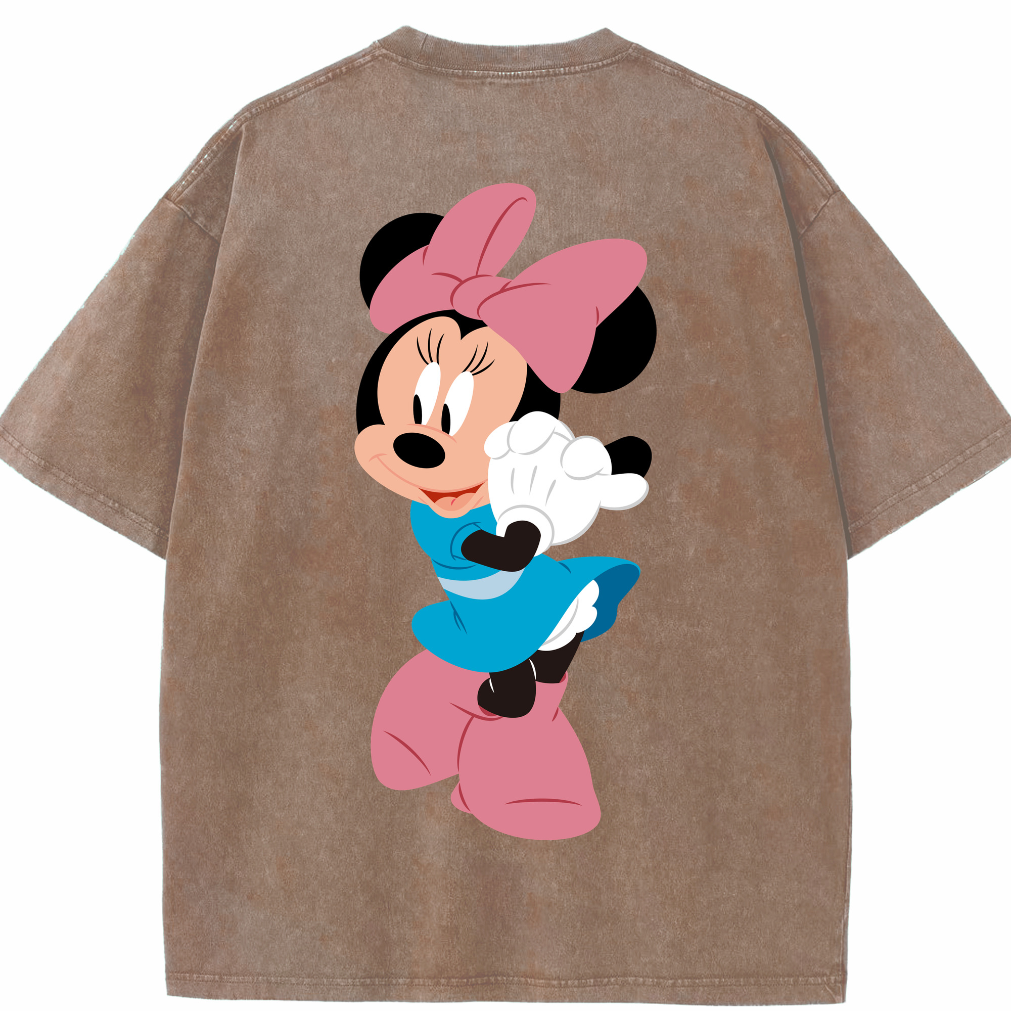 （画像用） ミッキーマウス Mickey Mouse 綿100% ヴィンテージ風 半袖Tシャツ（背面プリント）