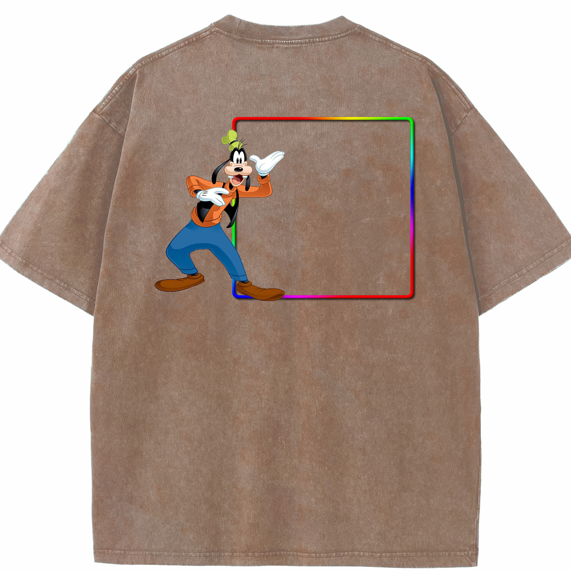 （画像用） ミッキーマウス Mickey Mouse 綿100% ヴィンテージ風 半袖Tシャツ（背面プリント）