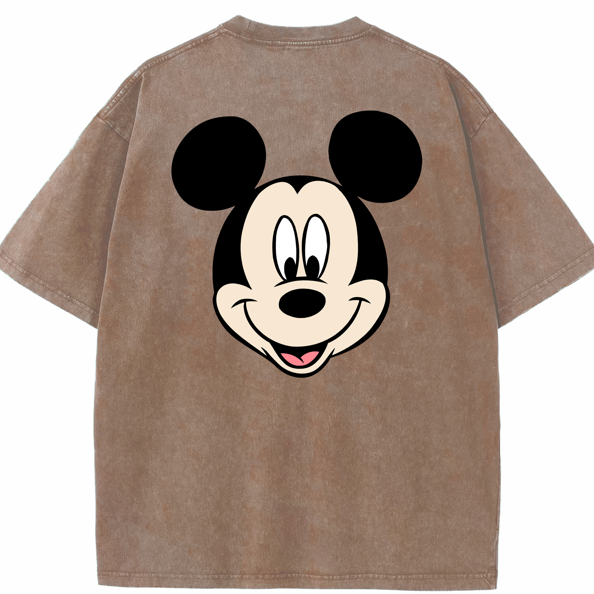 （画像用） ミッキーマウス Mickey Mouse 綿100% ヴィンテージ風 半袖Tシャツ（背面プリント）
