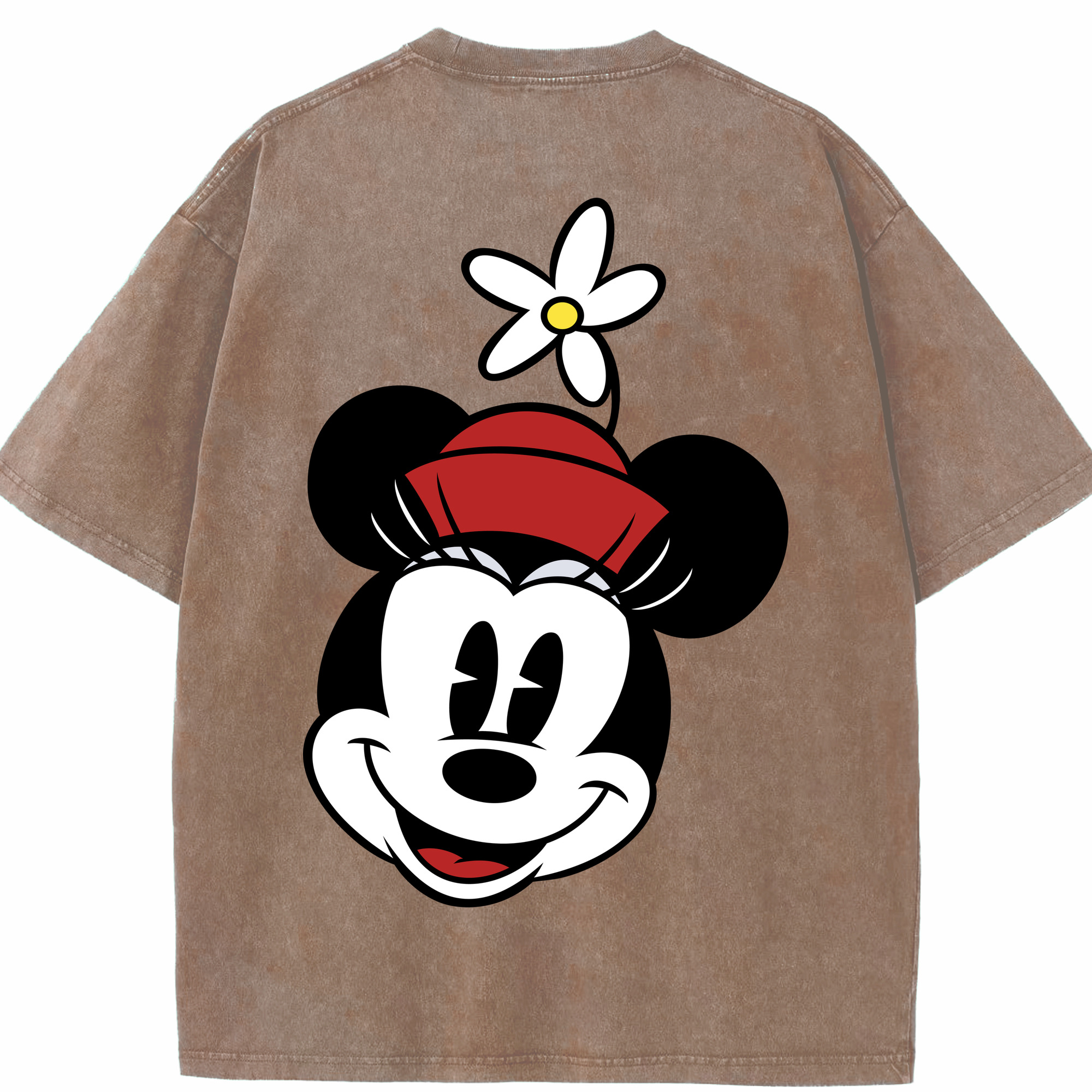（画像用） ミッキーマウス Mickey Mouse 綿100% ヴィンテージ風 半袖Tシャツ（背面プリント）
