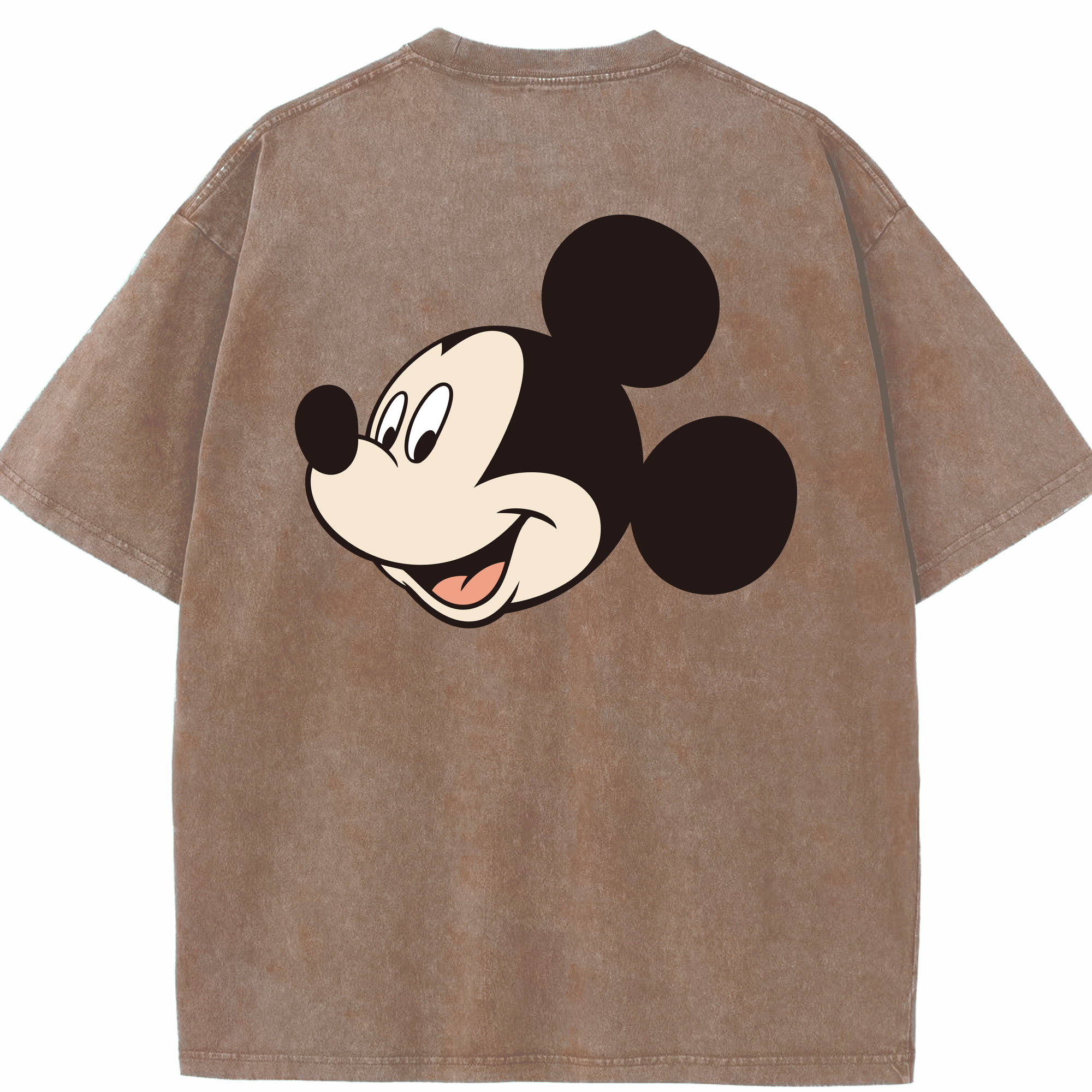 （画像用） ミッキーマウス Mickey Mouse 綿100% ヴィンテージ風 半袖Tシャツ（背面プリント）