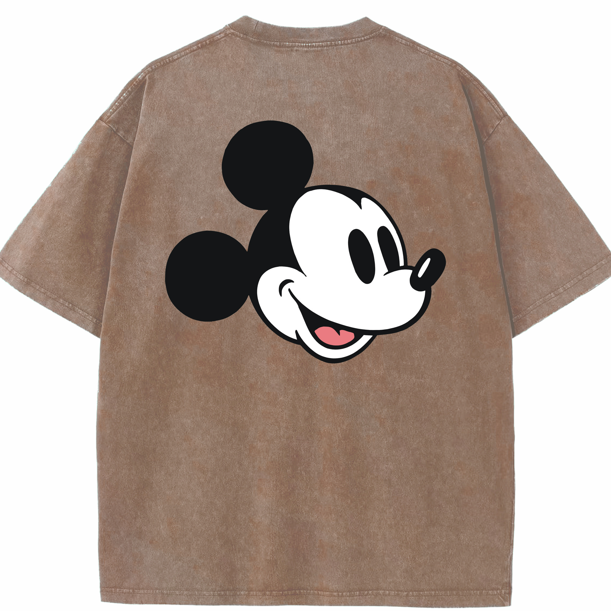 （画像用） ミッキーマウス Mickey Mouse 綿100% ヴィンテージ風 半袖Tシャツ（背面プリント）