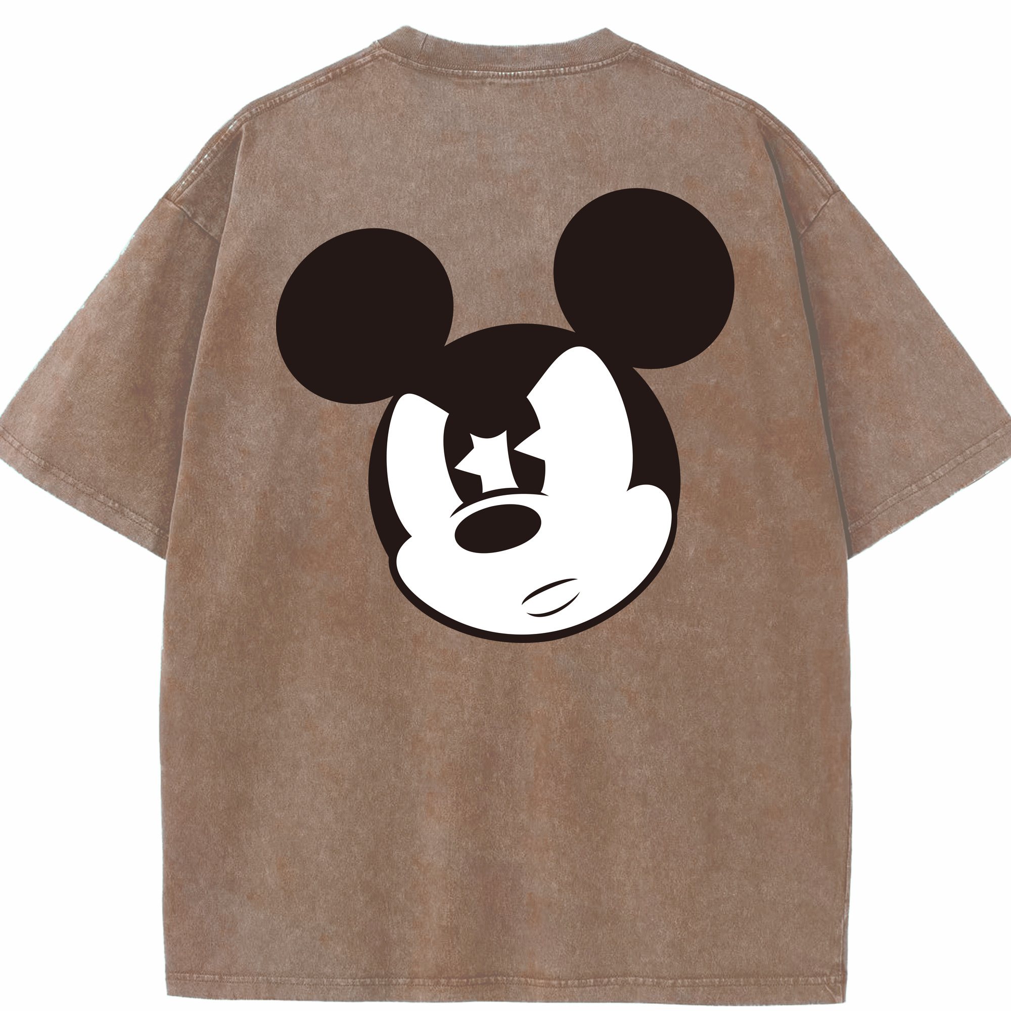 （画像用） ミッキーマウス Mickey Mouse 綿100% ヴィンテージ風 半袖Tシャツ（背面プリント）