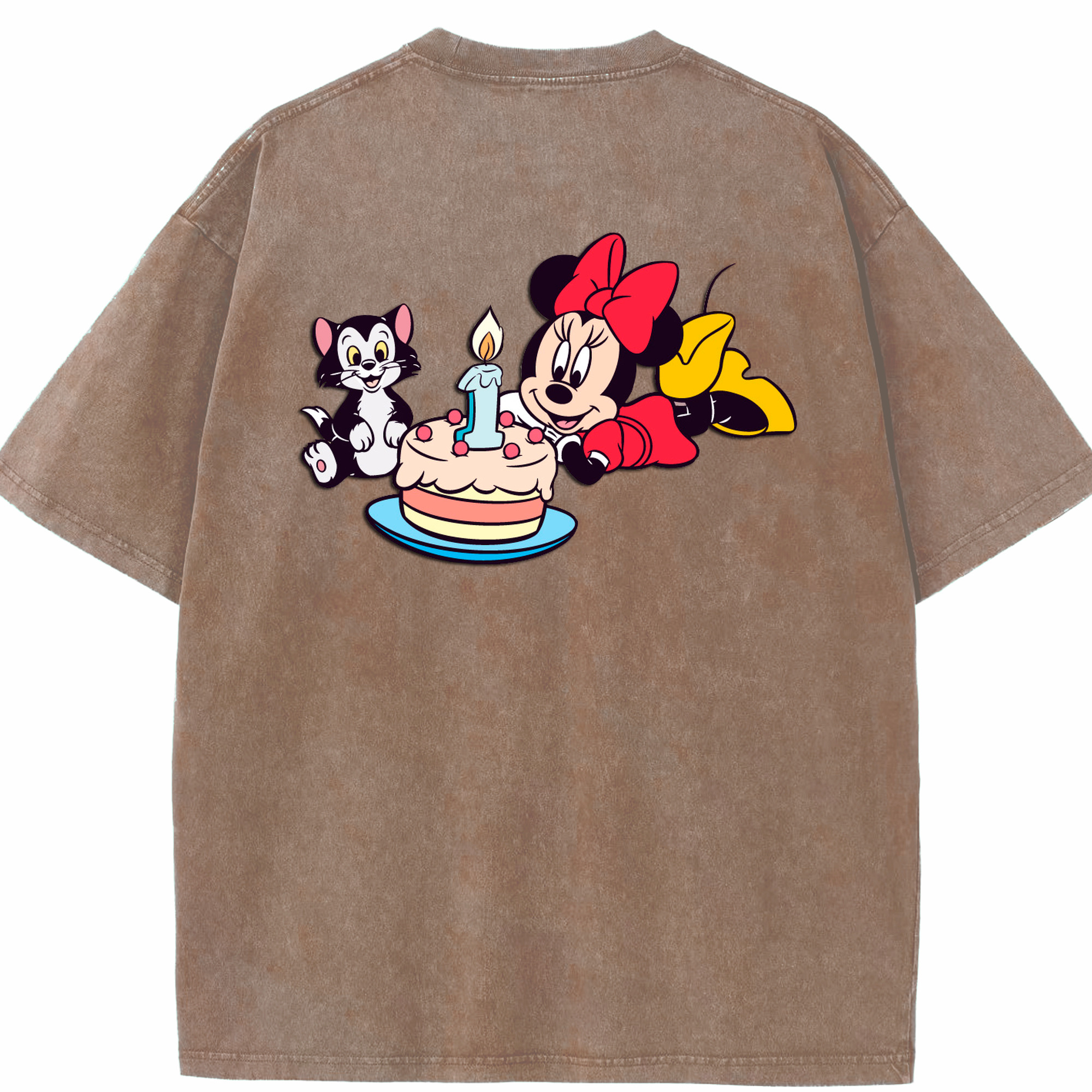（画像用） ミッキーマウス Mickey Mouse 綿100% ヴィンテージ風 半袖Tシャツ（背面プリント）