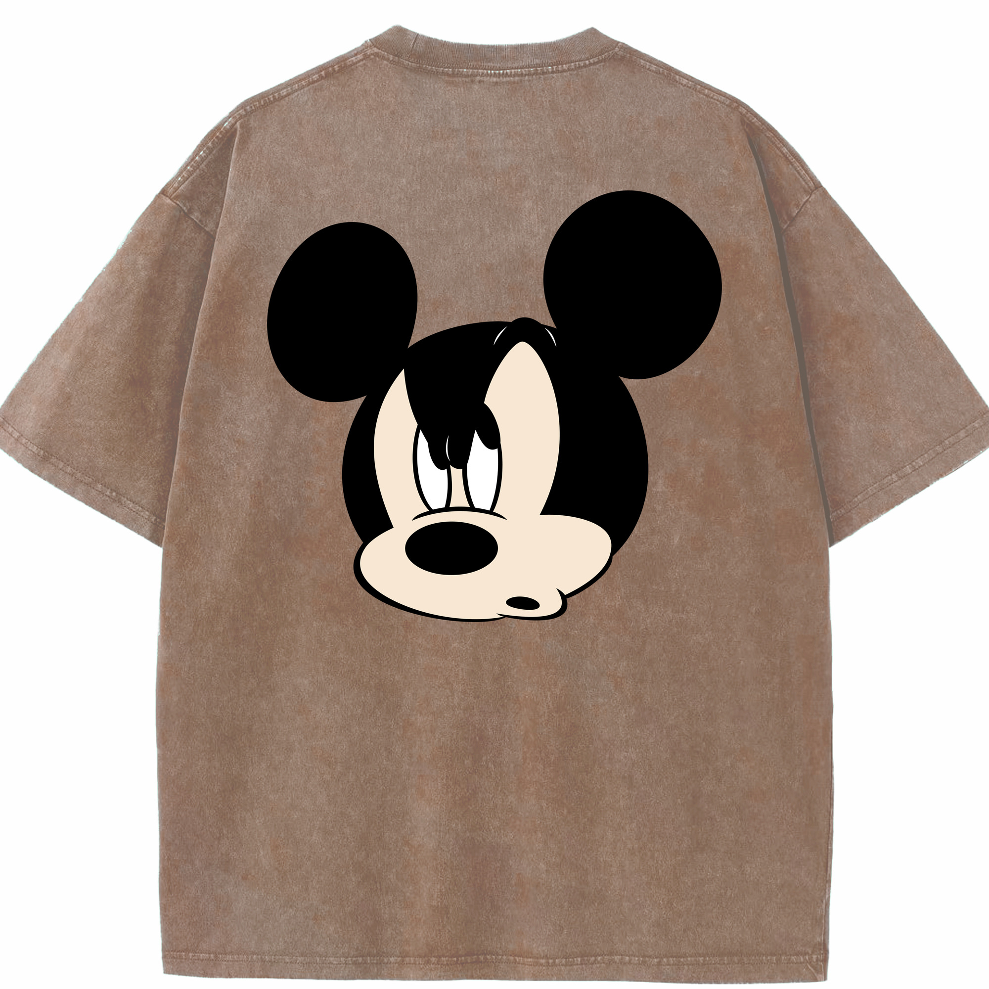 （画像用） ミッキーマウス Mickey Mouse 綿100% ヴィンテージ風 半袖Tシャツ（背面プリント）