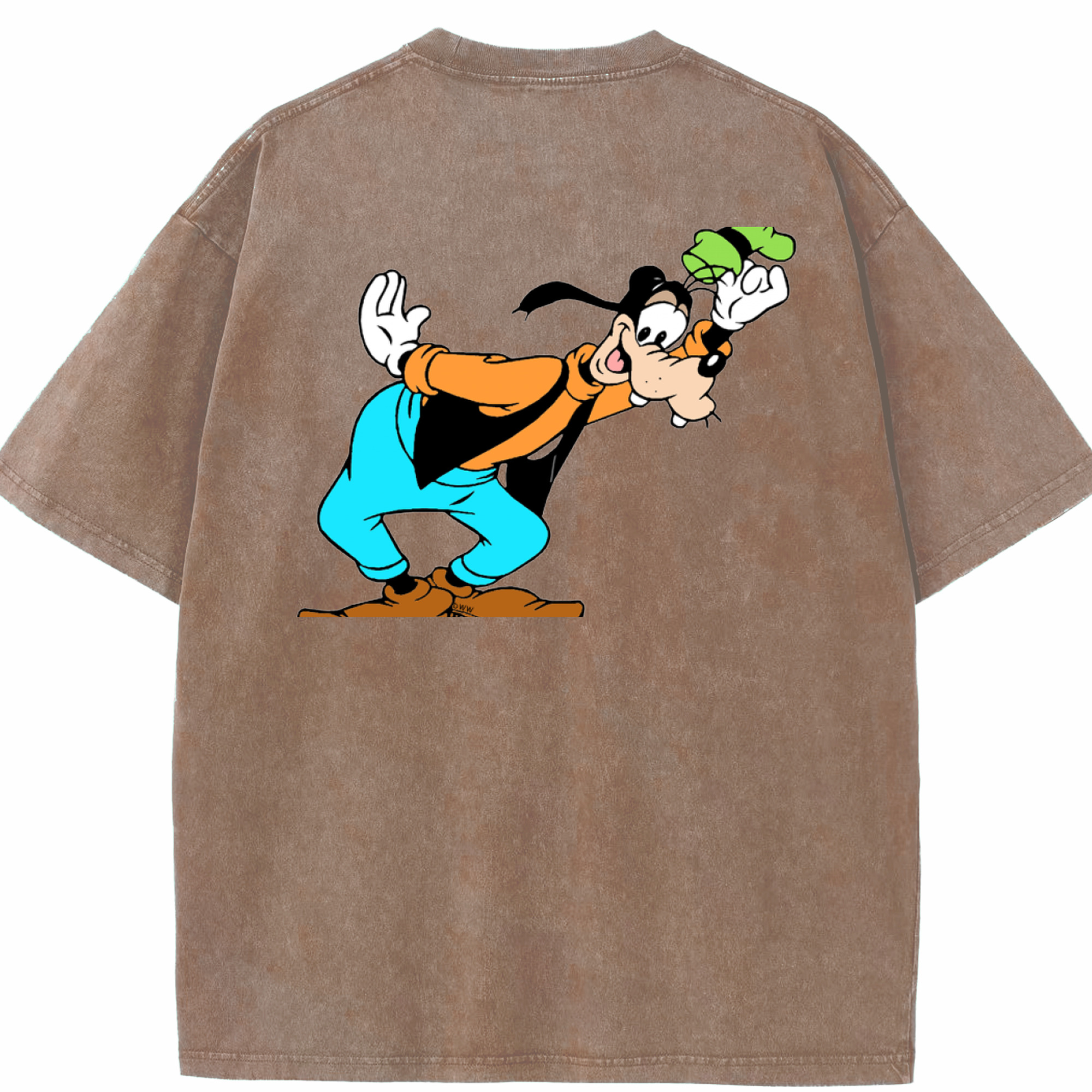 （画像用） ミッキーマウス Mickey Mouse 綿100% ヴィンテージ風 半袖Tシャツ（背面プリント）