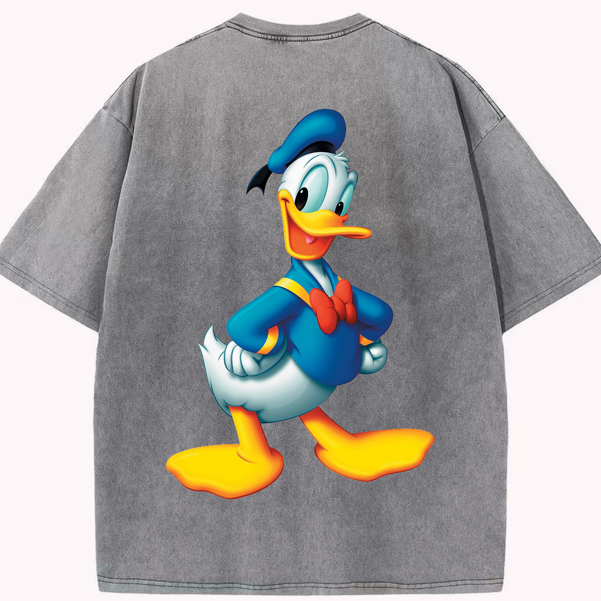 （画像用） ミッキーマウス Mickey Mouse 綿100% ヴィンテージ風 半袖Tシャツ（背面プリント）