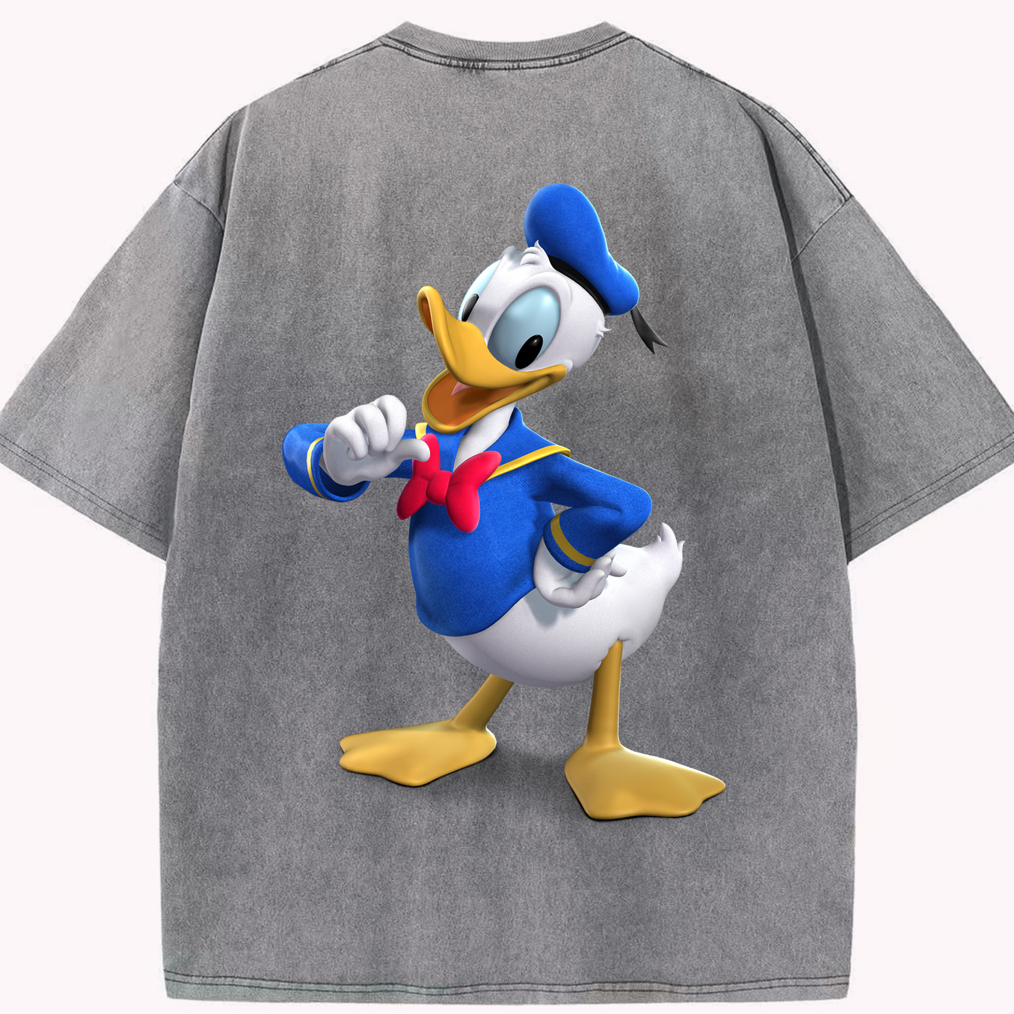 （画像用） ミッキーマウス Mickey Mouse 綿100% ヴィンテージ風 半袖Tシャツ（背面プリント）