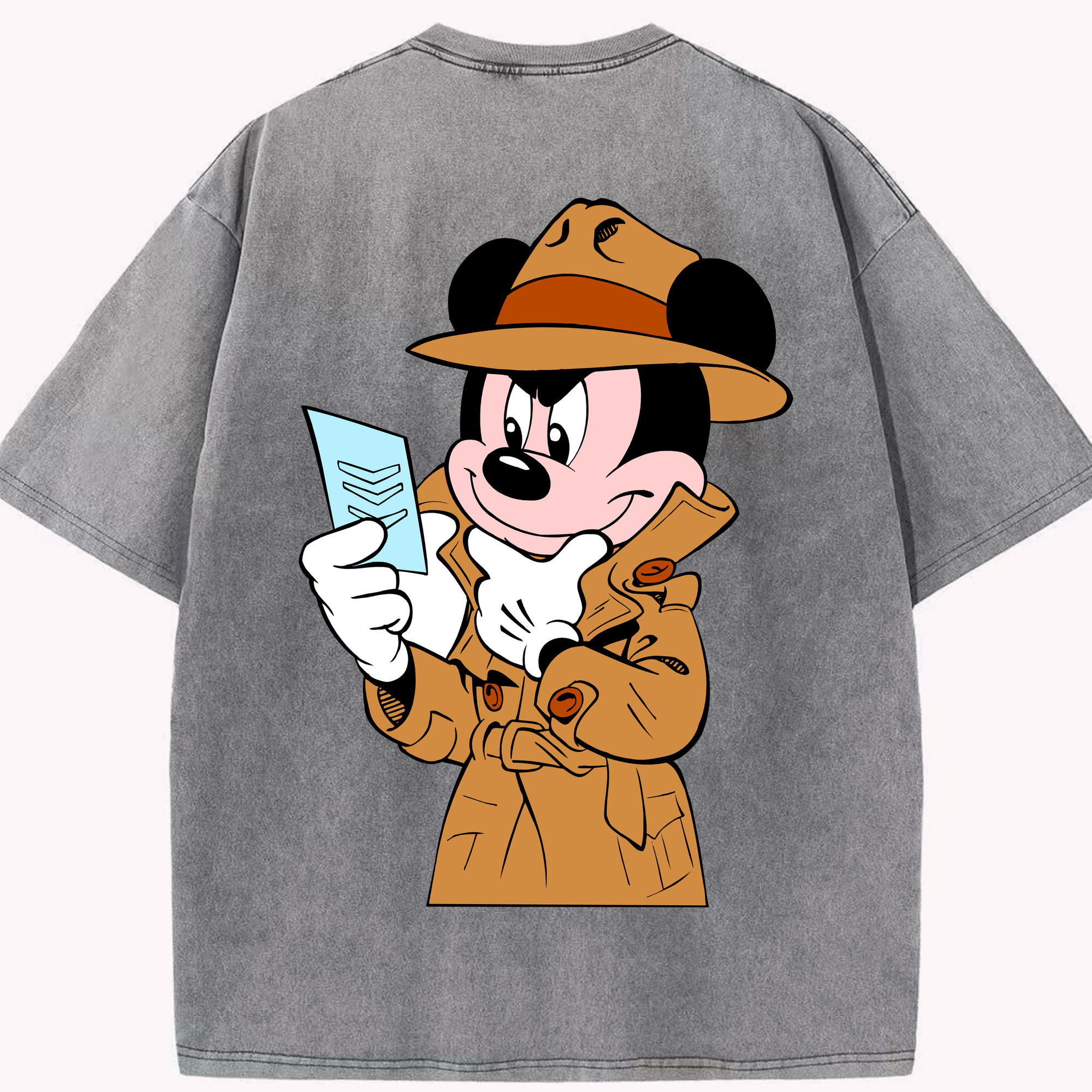 （画像用） ミッキーマウス Mickey Mouse 綿100% ヴィンテージ風 半袖Tシャツ（背面プリント）