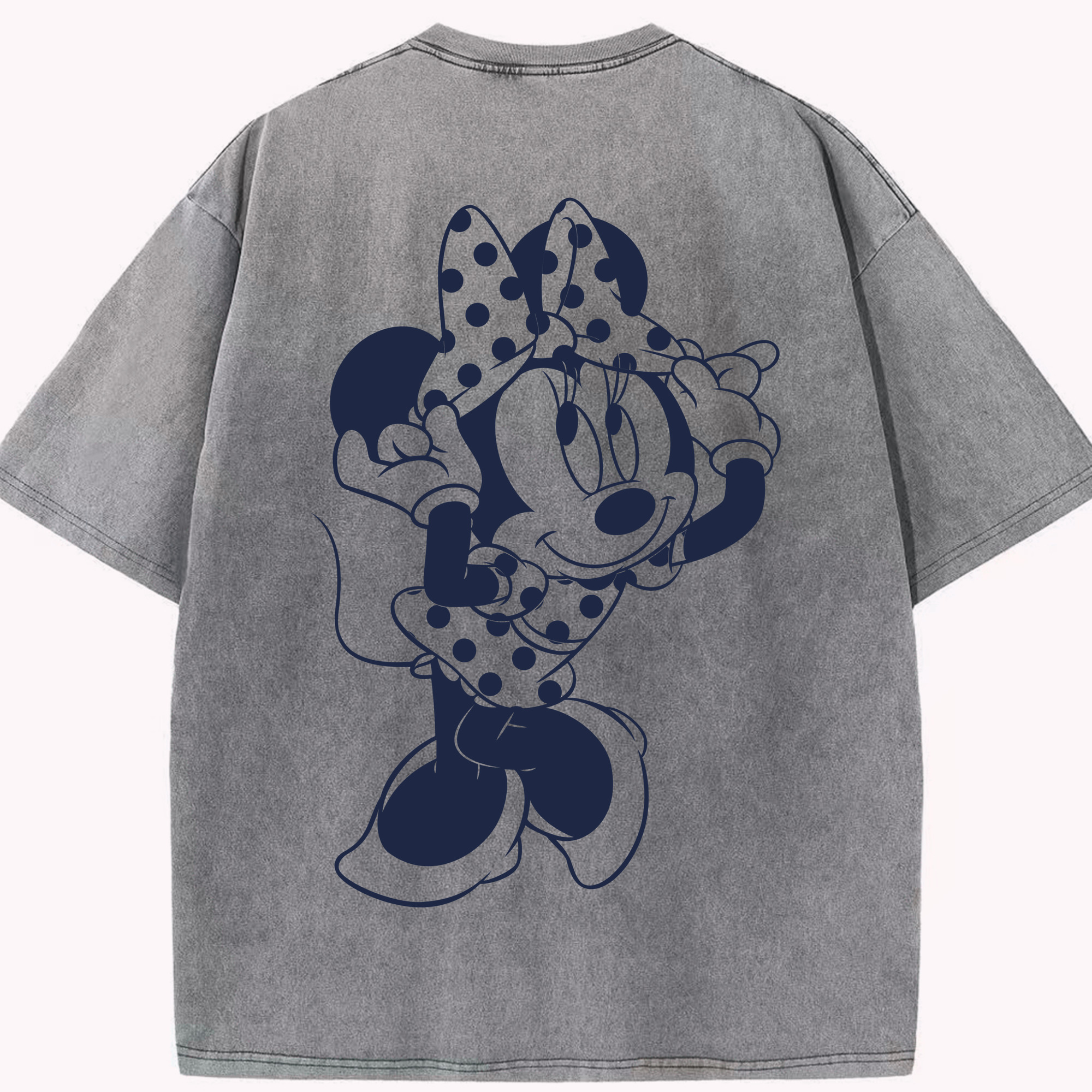 （画像用） ミッキーマウス Mickey Mouse 綿100% ヴィンテージ風 半袖Tシャツ（背面プリント）