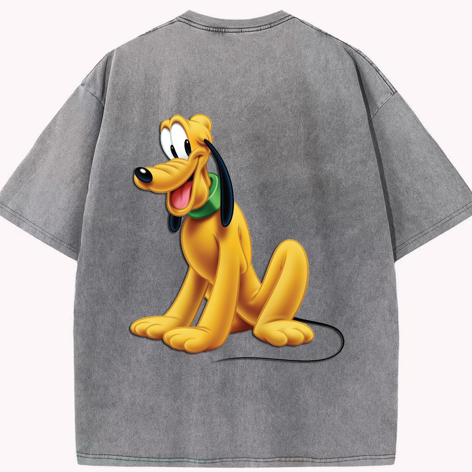 （画像用） ミッキーマウス Mickey Mouse 綿100% ヴィンテージ風 半袖Tシャツ（背面プリント）