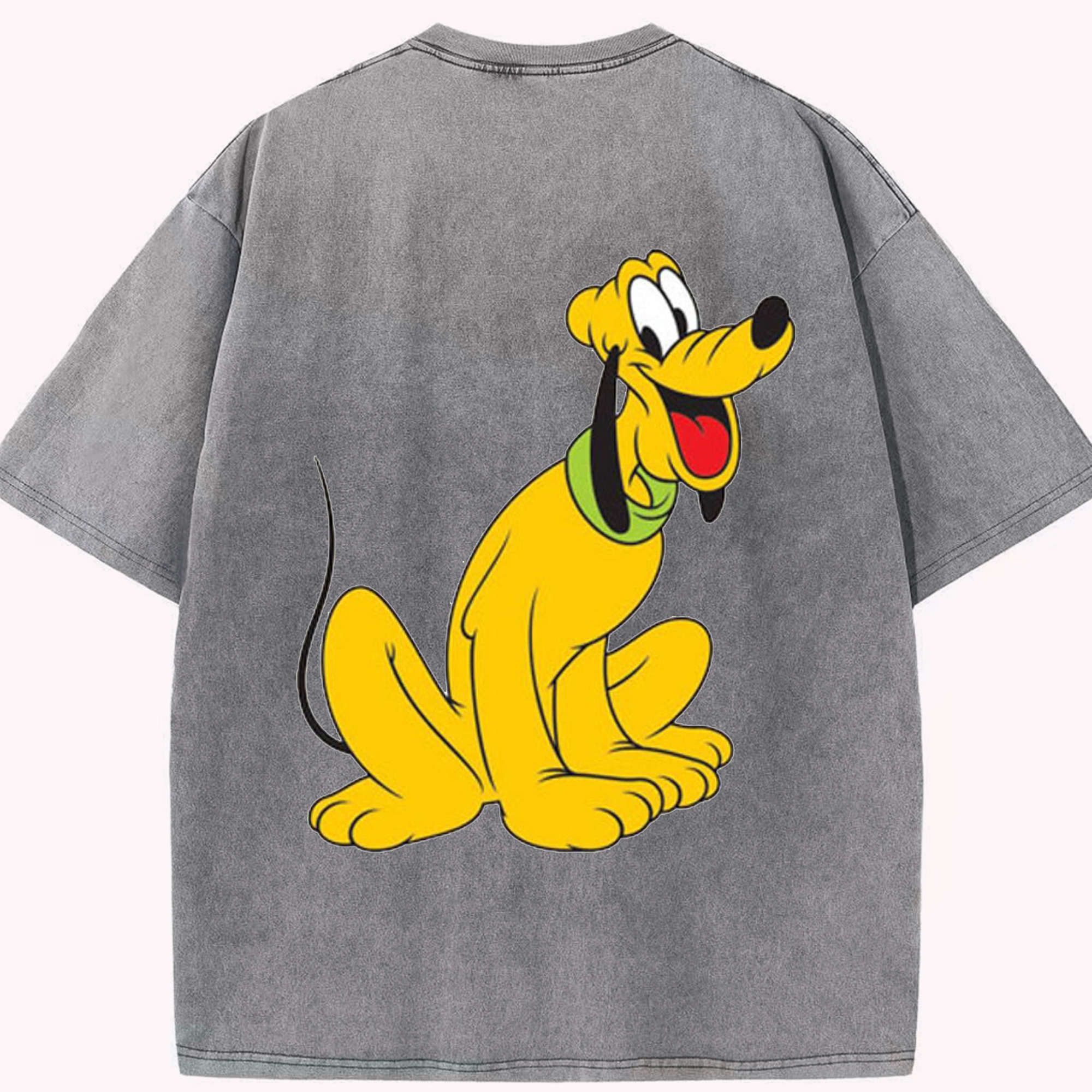 （画像用） ミッキーマウス Mickey Mouse 綿100% ヴィンテージ風 半袖Tシャツ（背面プリント）
