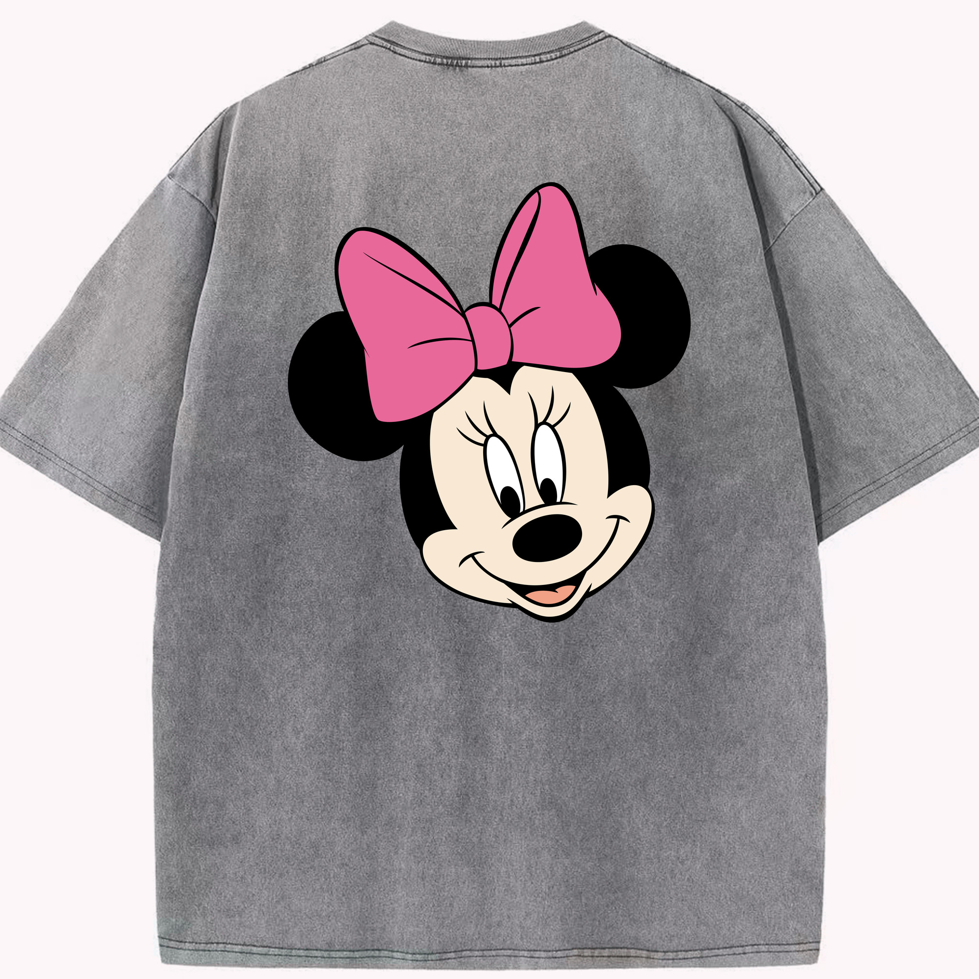 （画像用） ミッキーマウス Mickey Mouse 綿100% ヴィンテージ風 半袖Tシャツ（背面プリント）