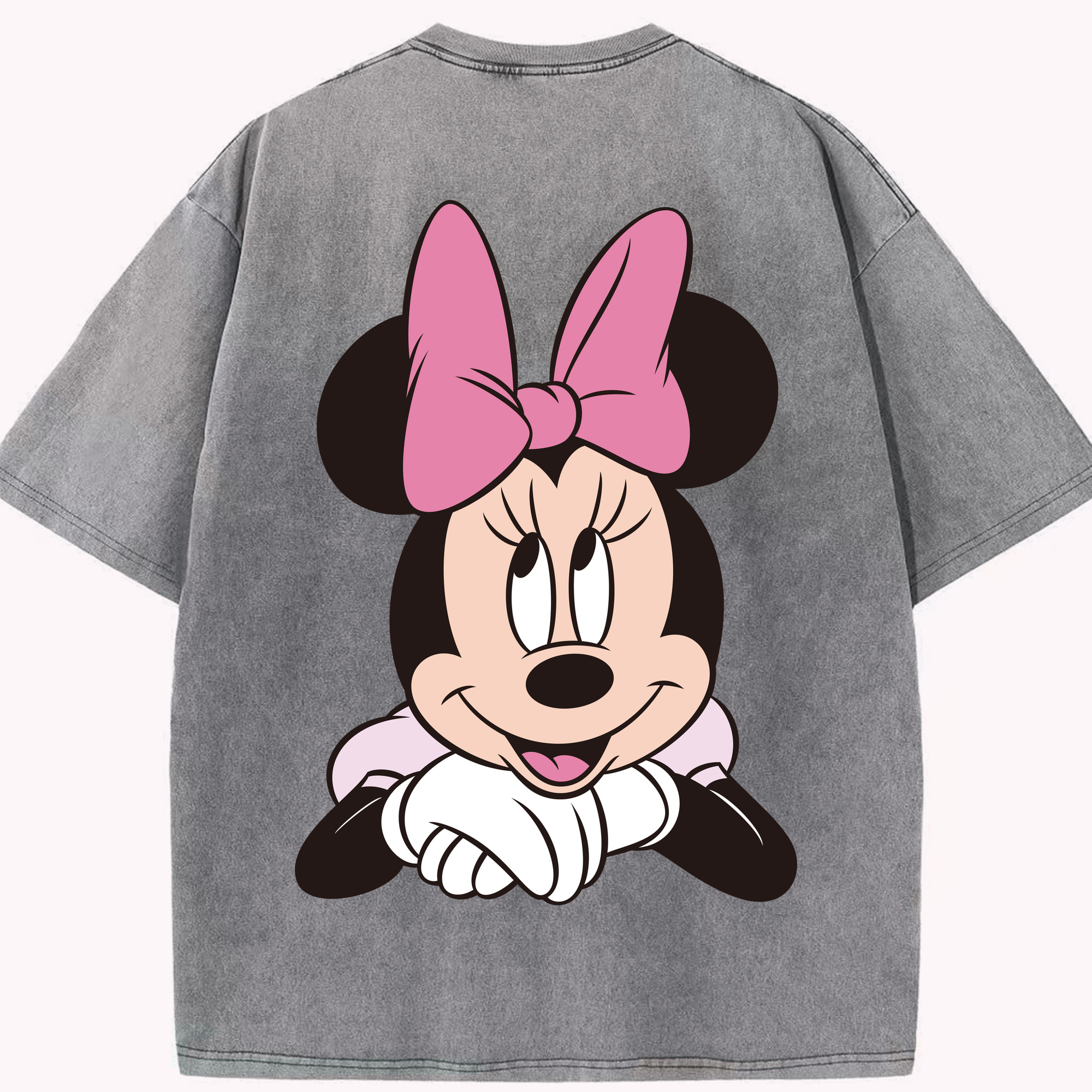 （画像用） ミッキーマウス Mickey Mouse 綿100% ヴィンテージ風 半袖Tシャツ（背面プリント）