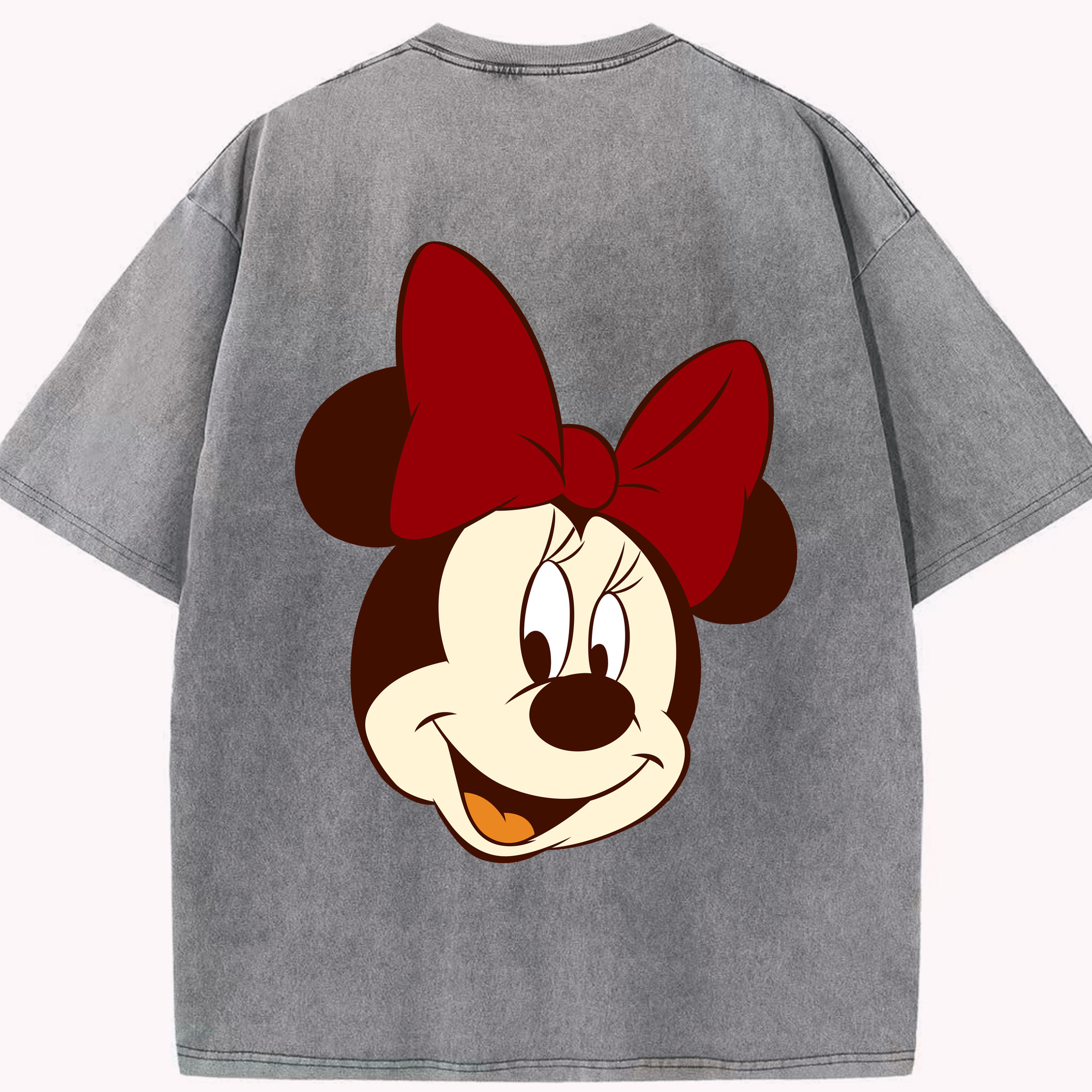 （画像用） ミッキーマウス Mickey Mouse 綿100% ヴィンテージ風 半袖Tシャツ（背面プリント）