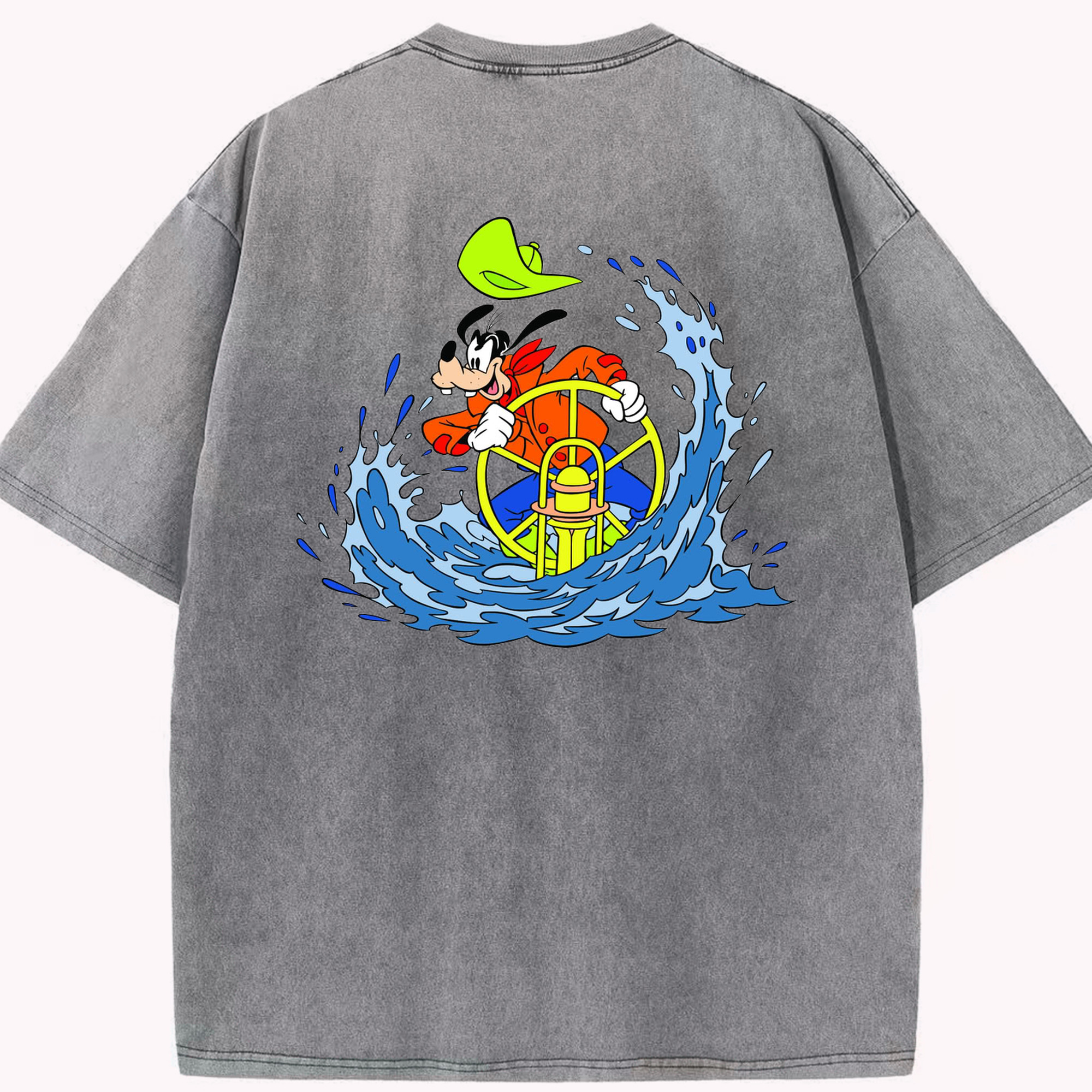 （画像用） ミッキーマウス Mickey Mouse 綿100% ヴィンテージ風 半袖Tシャツ（背面プリント）