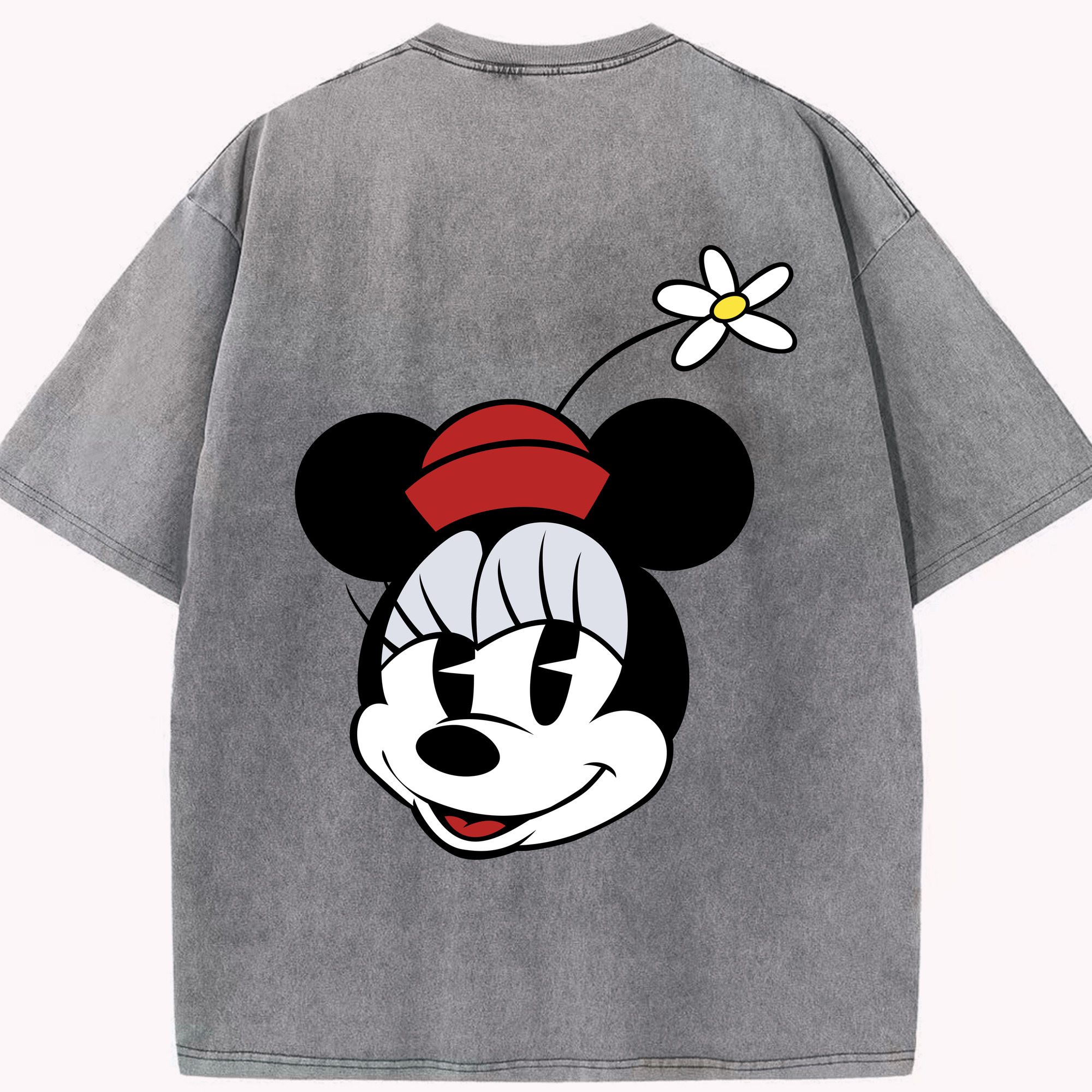 （画像用） ミッキーマウス Mickey Mouse 綿100% ヴィンテージ風 半袖Tシャツ（背面プリント）