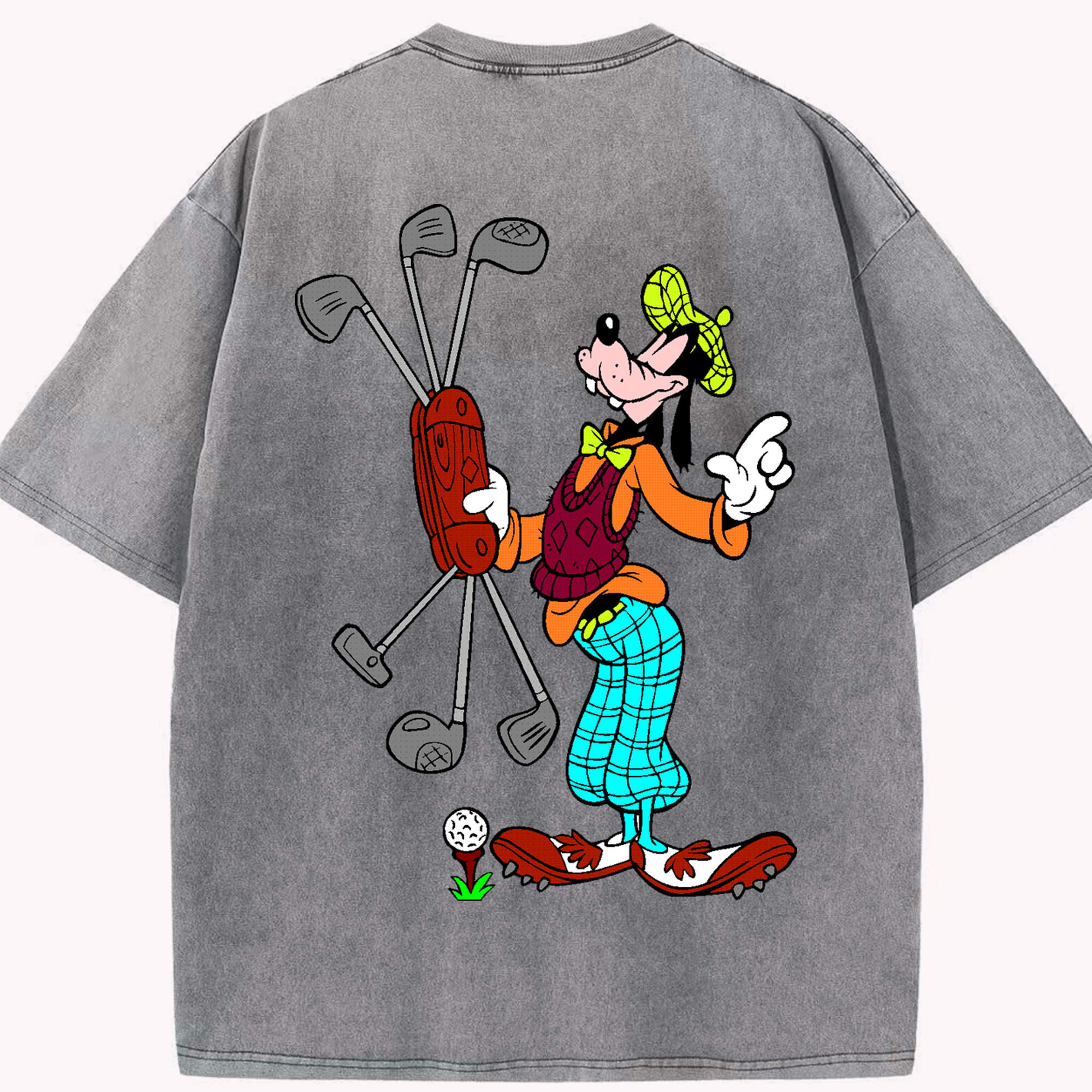 （画像用） ミッキーマウス Mickey Mouse 綿100% ヴィンテージ風 半袖Tシャツ（背面プリント）