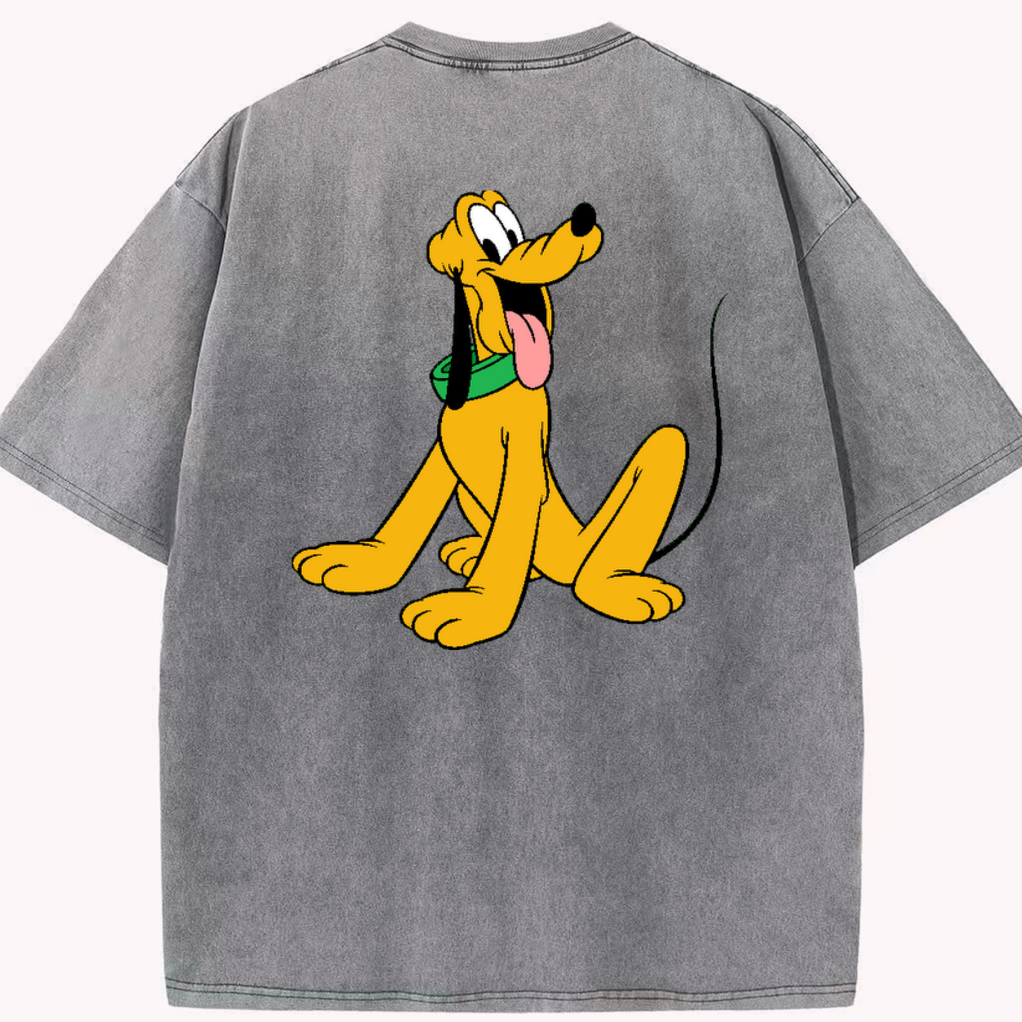 （画像用） ミッキーマウス Mickey Mouse 綿100% ヴィンテージ風 半袖Tシャツ（背面プリント）