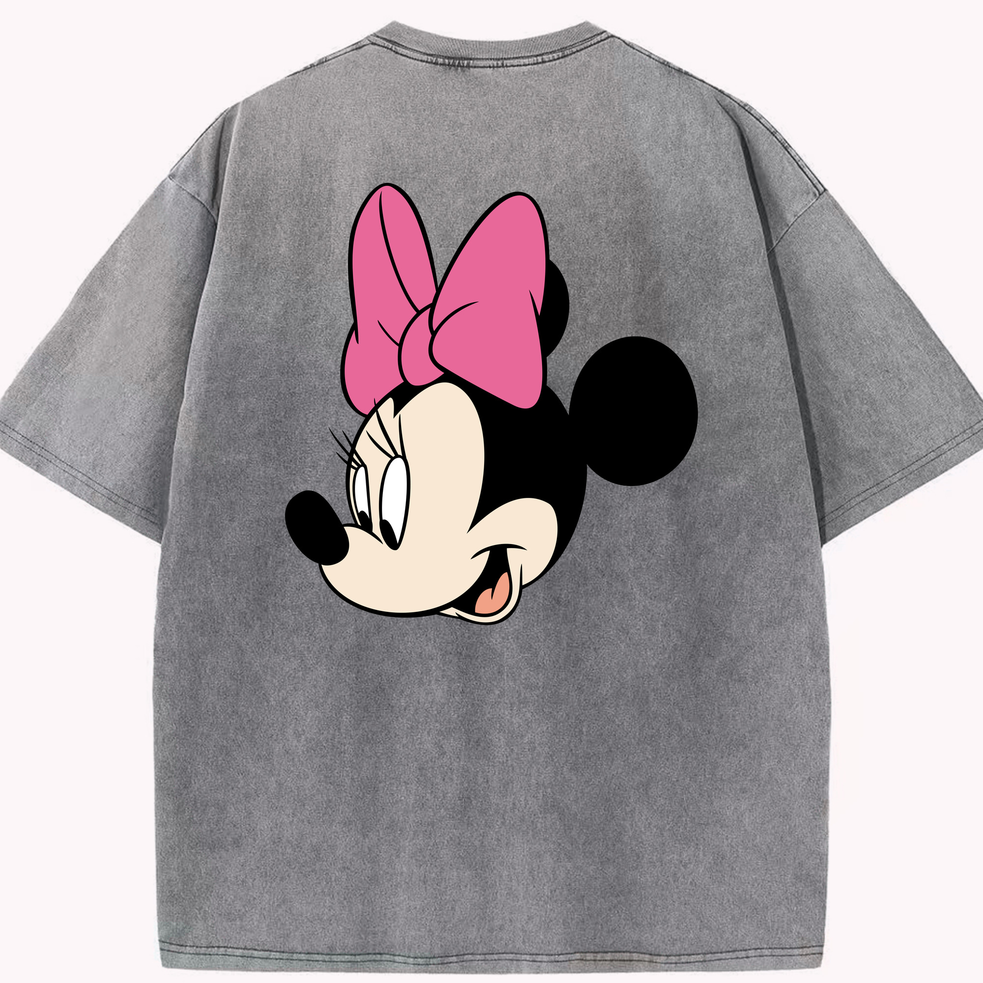 （画像用） ミッキーマウス Mickey Mouse 綿100% ヴィンテージ風 半袖Tシャツ（背面プリント）