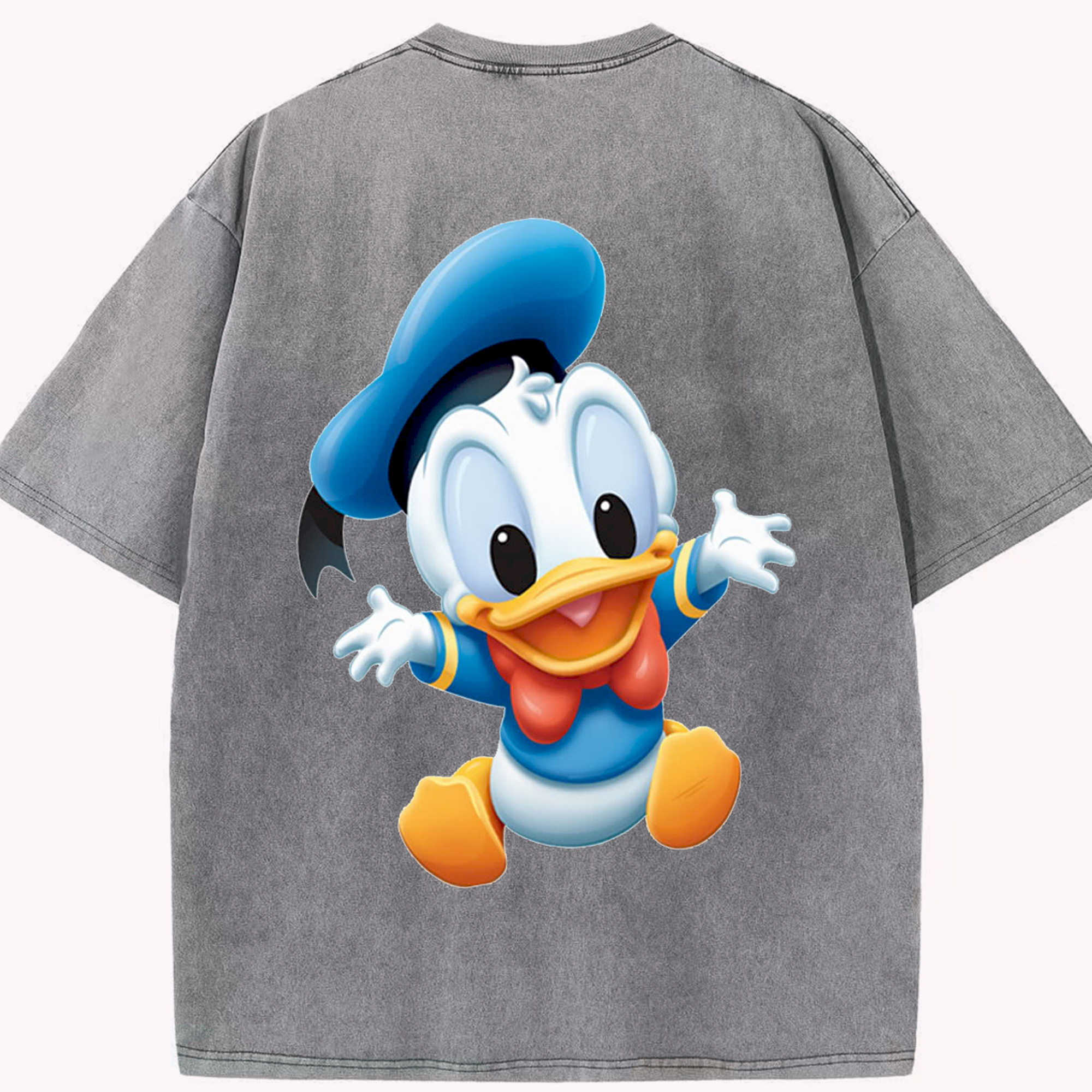 （画像用） ミッキーマウス Mickey Mouse 綿100% ヴィンテージ風 半袖Tシャツ（背面プリント）