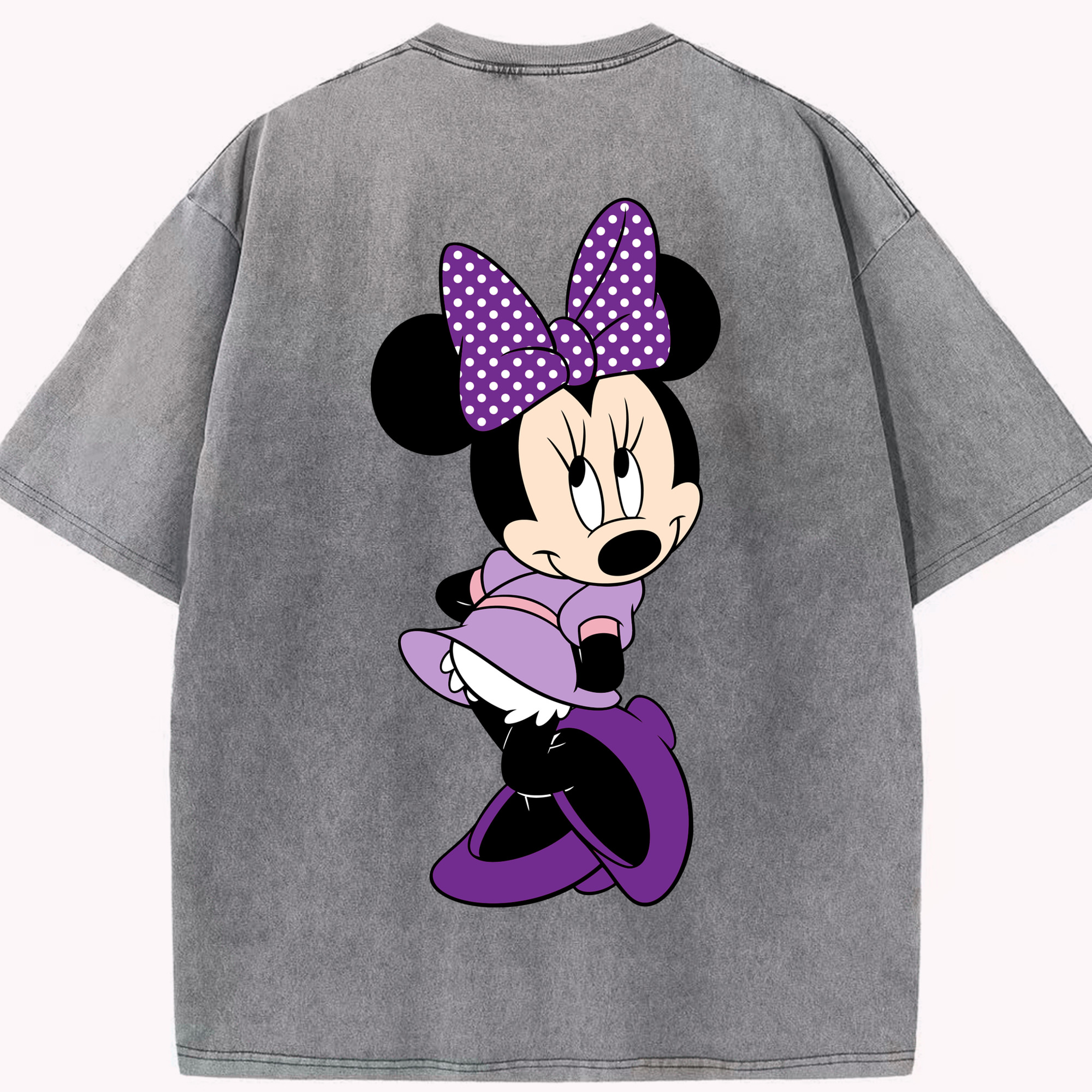 （画像用） ミッキーマウス Mickey Mouse 綿100% ヴィンテージ風 半袖Tシャツ（背面プリント）