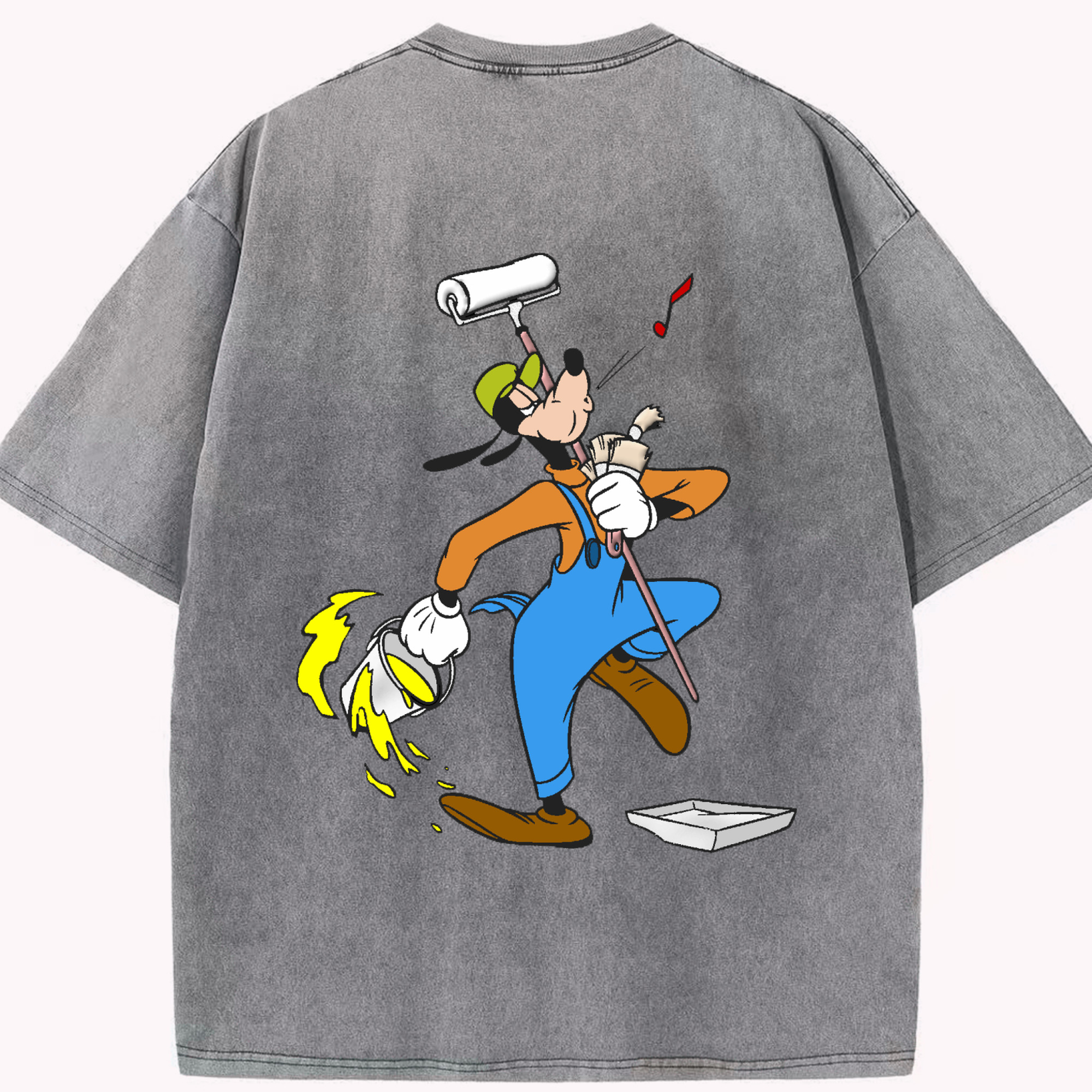 （画像用） ミッキーマウス Mickey Mouse 綿100% ヴィンテージ風 半袖Tシャツ（背面プリント）