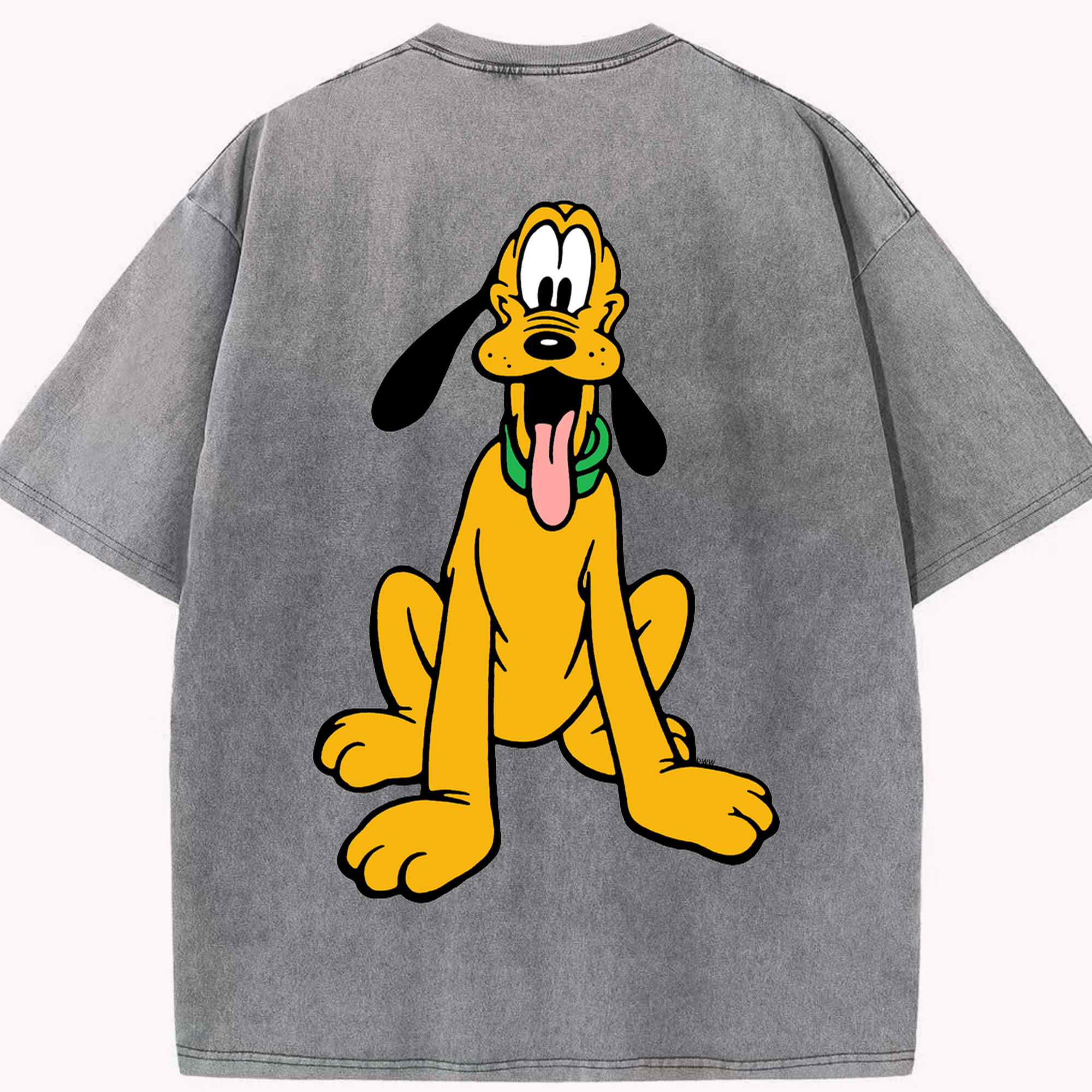 （画像用） ミッキーマウス Mickey Mouse 綿100% ヴィンテージ風 半袖Tシャツ（背面プリント）