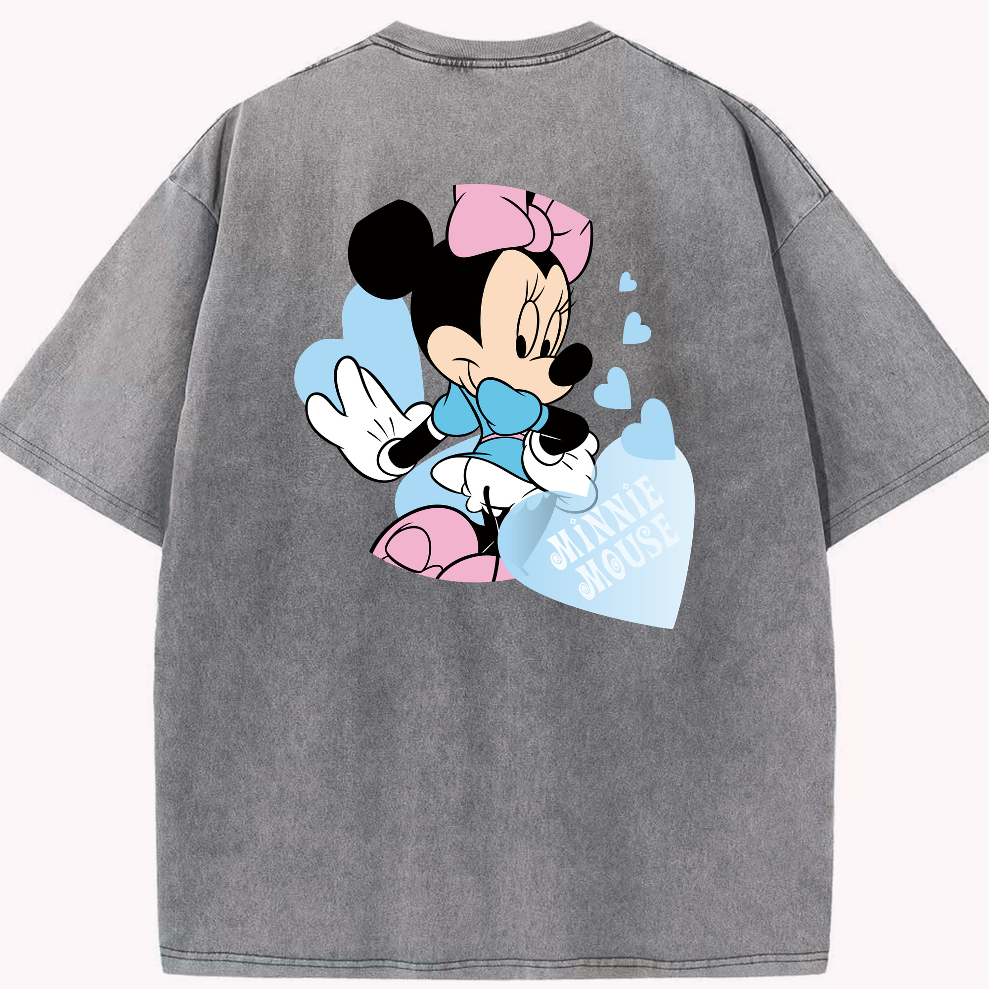 （画像用） ミッキーマウス Mickey Mouse 綿100% ヴィンテージ風 半袖Tシャツ（背面プリント）