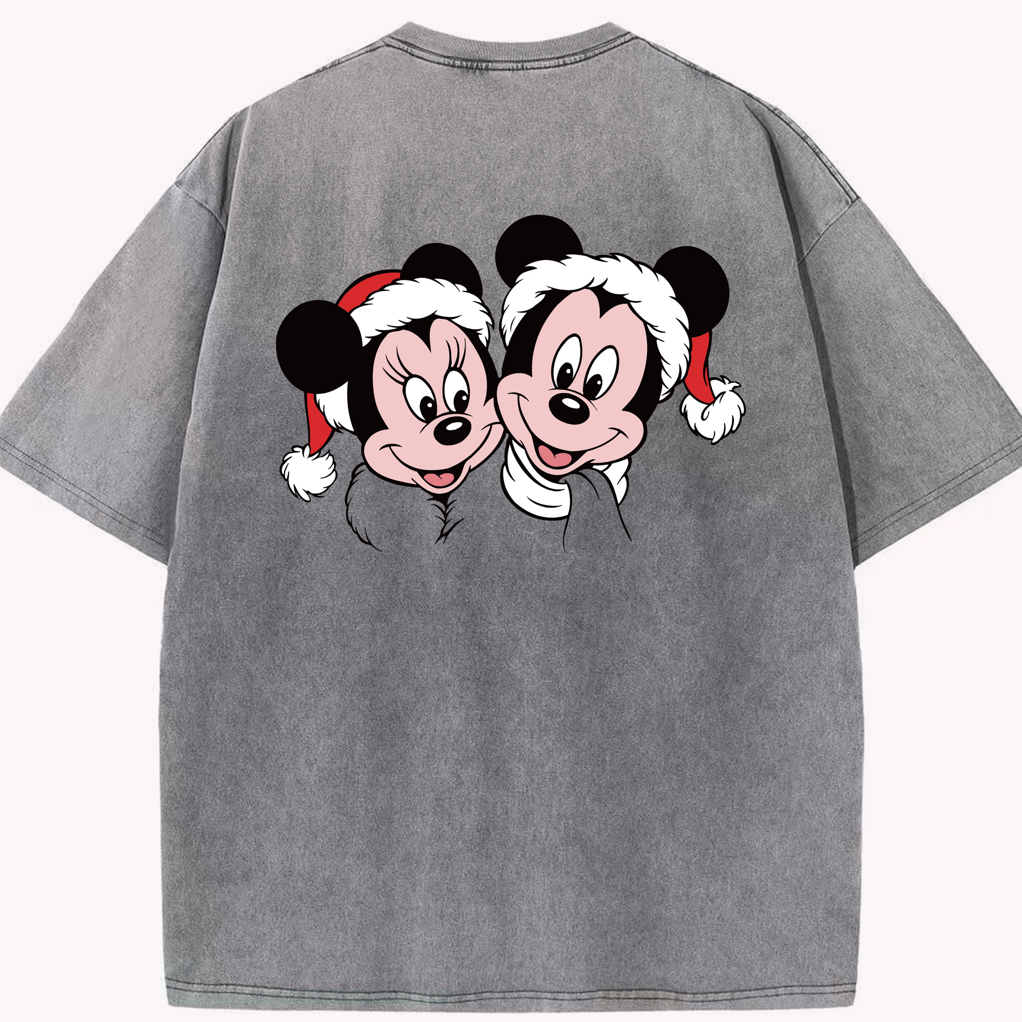 （画像用） ミッキーマウス Mickey Mouse 綿100% ヴィンテージ風 半袖Tシャツ（背面プリント）