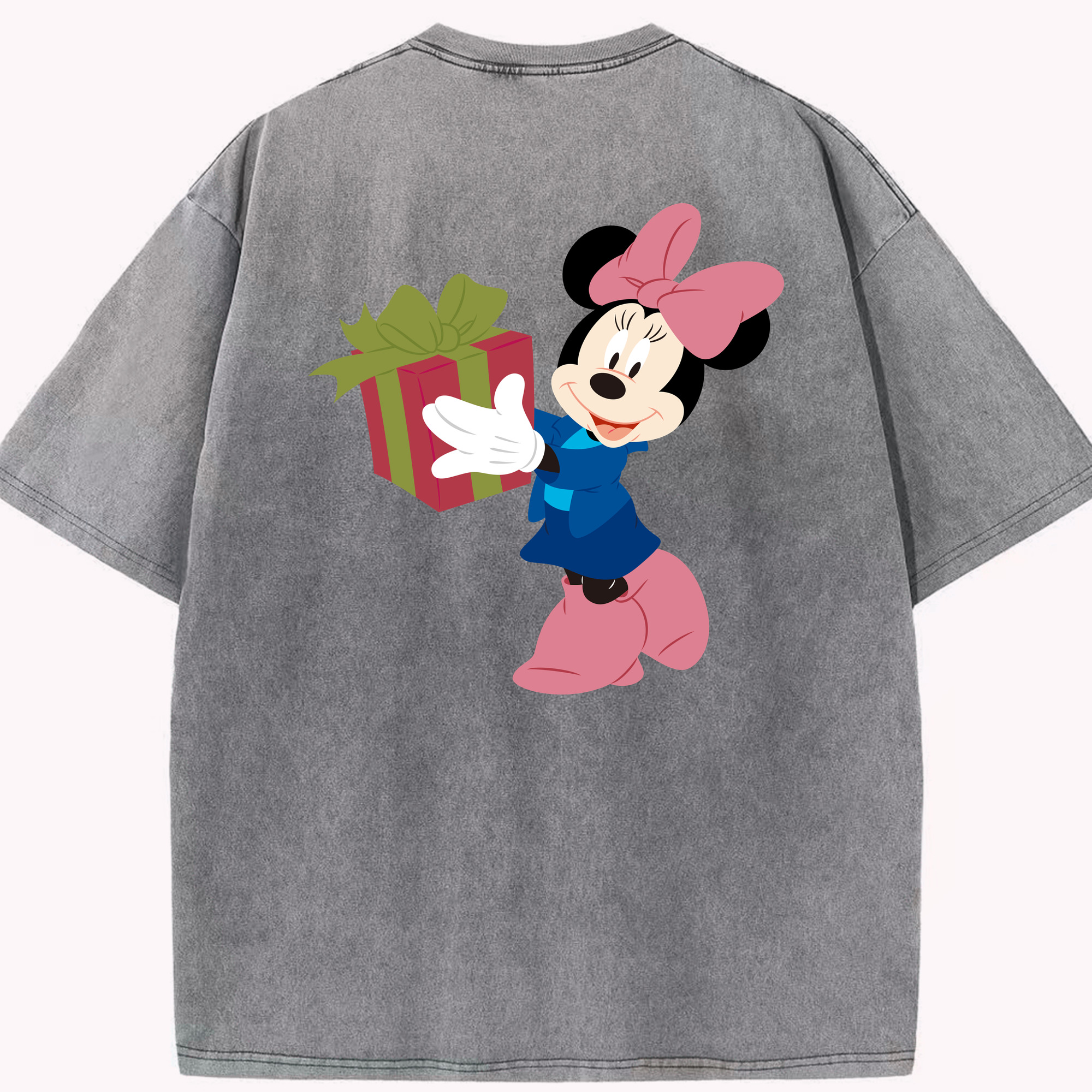 （画像用） ミッキーマウス Mickey Mouse 綿100% ヴィンテージ風 半袖Tシャツ（背面プリント）