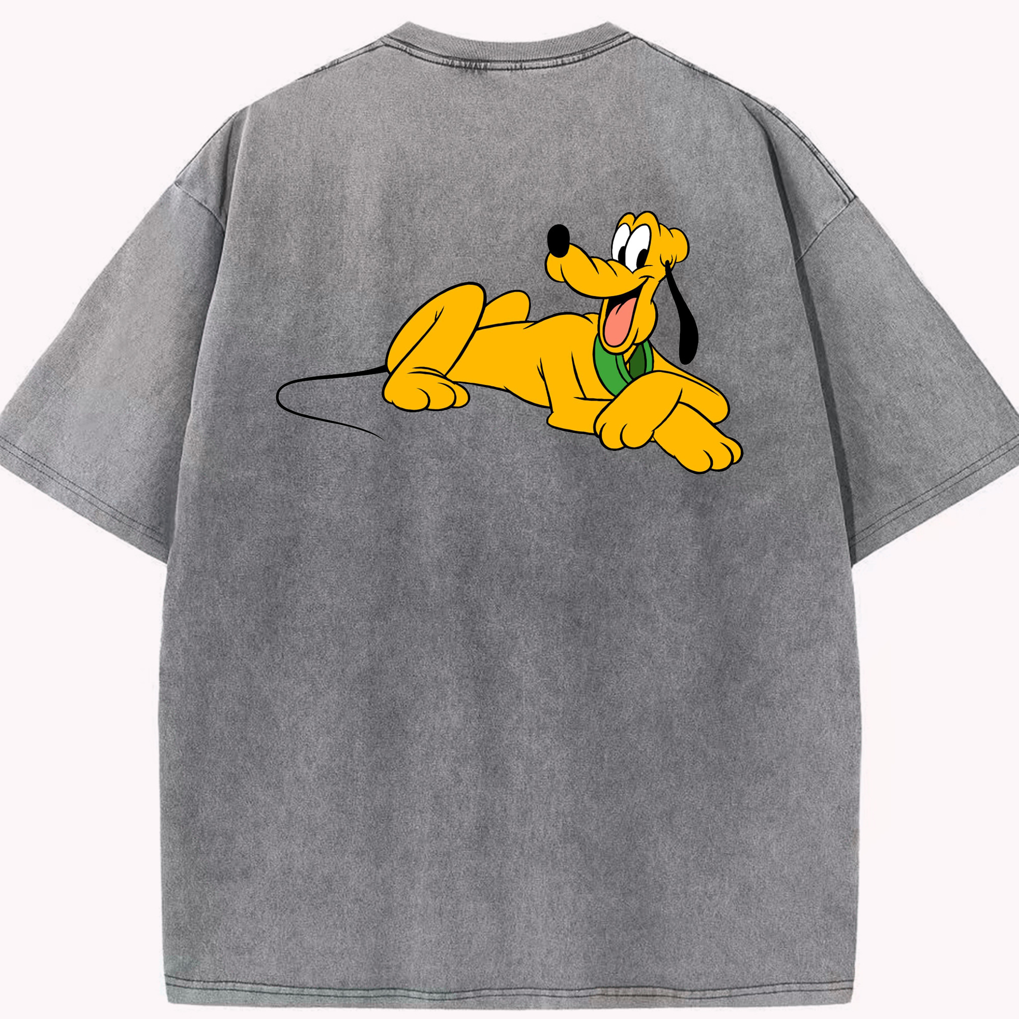 （画像用） ミッキーマウス Mickey Mouse 綿100% ヴィンテージ風 半袖Tシャツ（背面プリント）