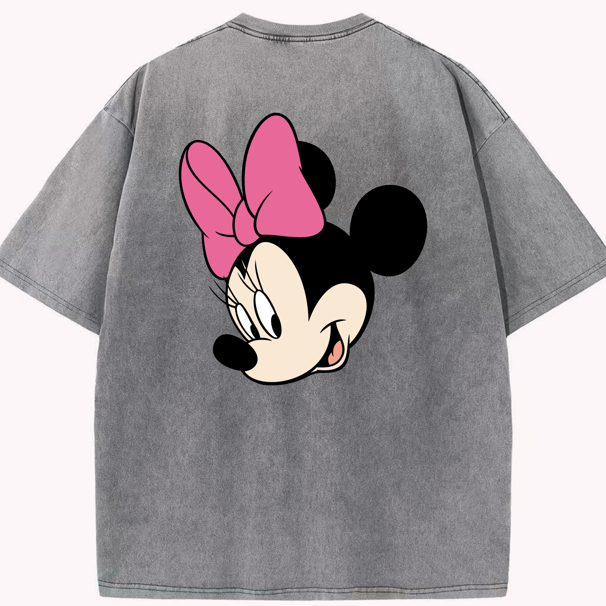 （画像用） ミッキーマウス Mickey Mouse 綿100% ヴィンテージ風 半袖Tシャツ（背面プリント）