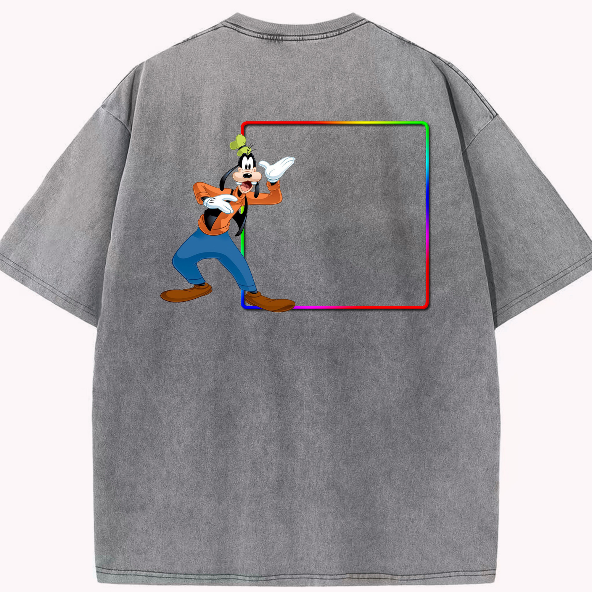 （画像用） ミッキーマウス Mickey Mouse 綿100% ヴィンテージ風 半袖Tシャツ（背面プリント）