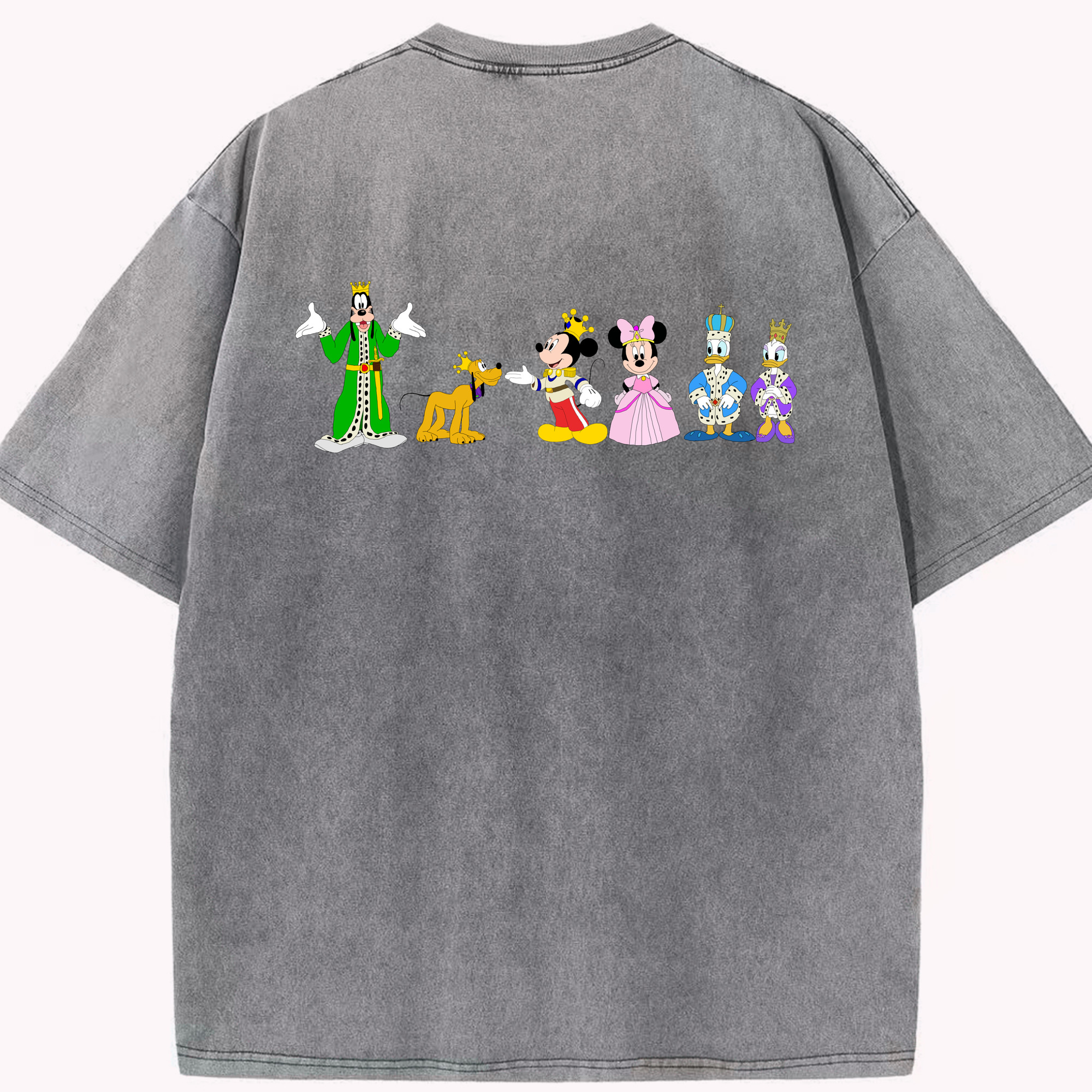 （画像用） ミッキーマウス Mickey Mouse 綿100% ヴィンテージ風 半袖Tシャツ（背面プリント）
