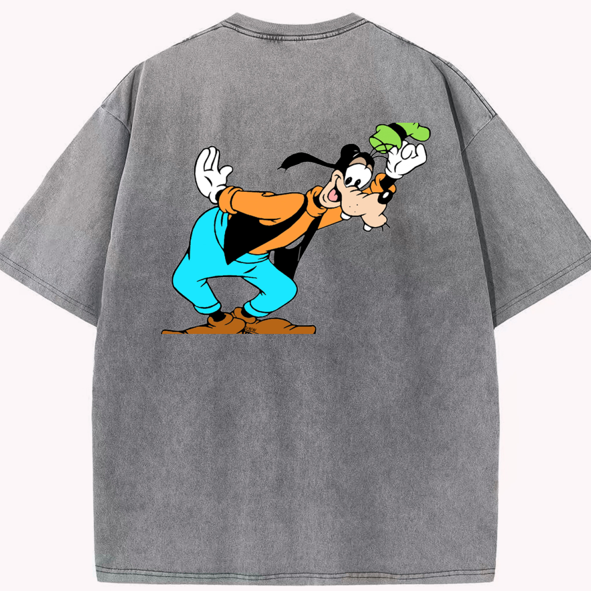 （画像用） ミッキーマウス Mickey Mouse 綿100% ヴィンテージ風 半袖Tシャツ（背面プリント）