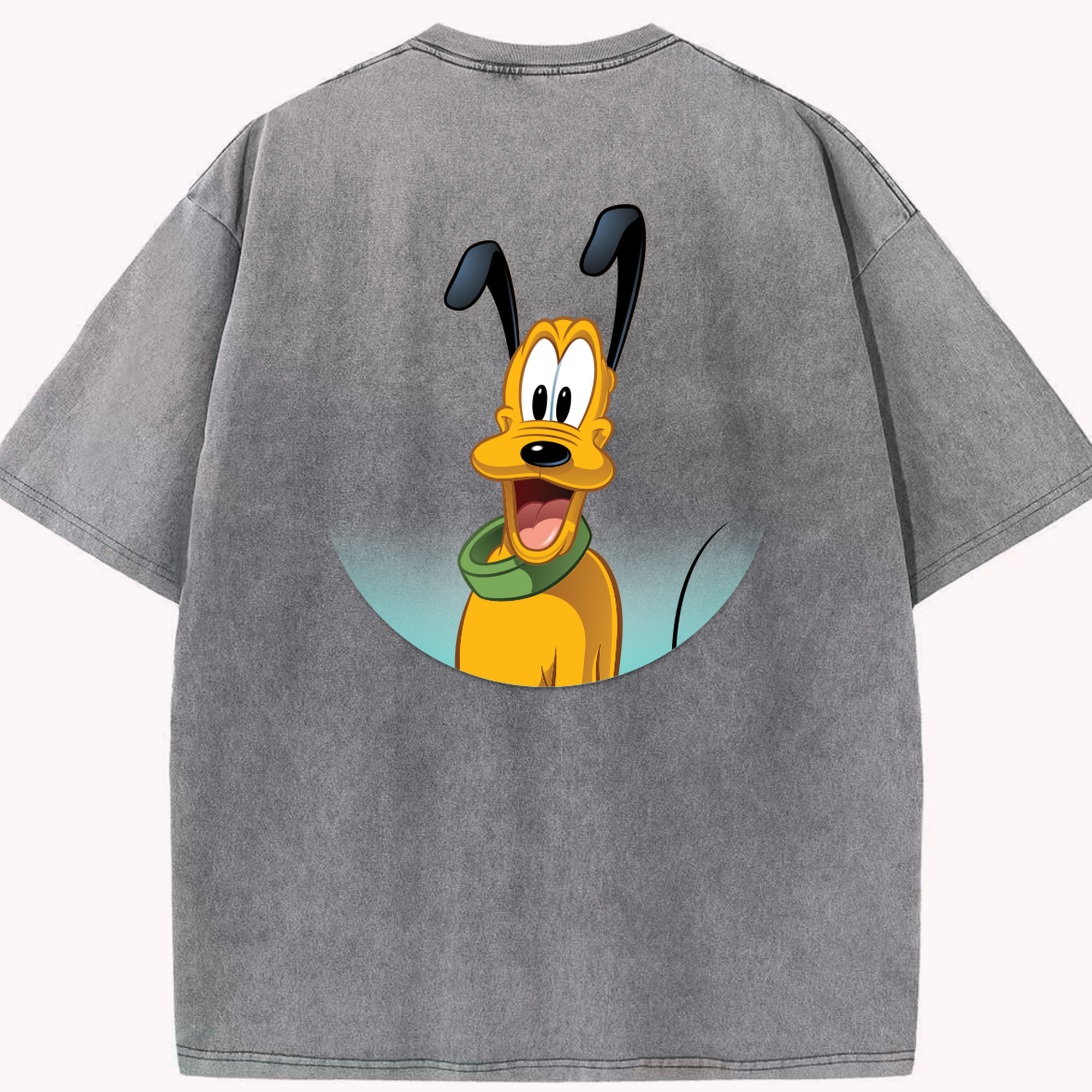 （画像用） ミッキーマウス Mickey Mouse 綿100% ヴィンテージ風 半袖Tシャツ（背面プリント）
