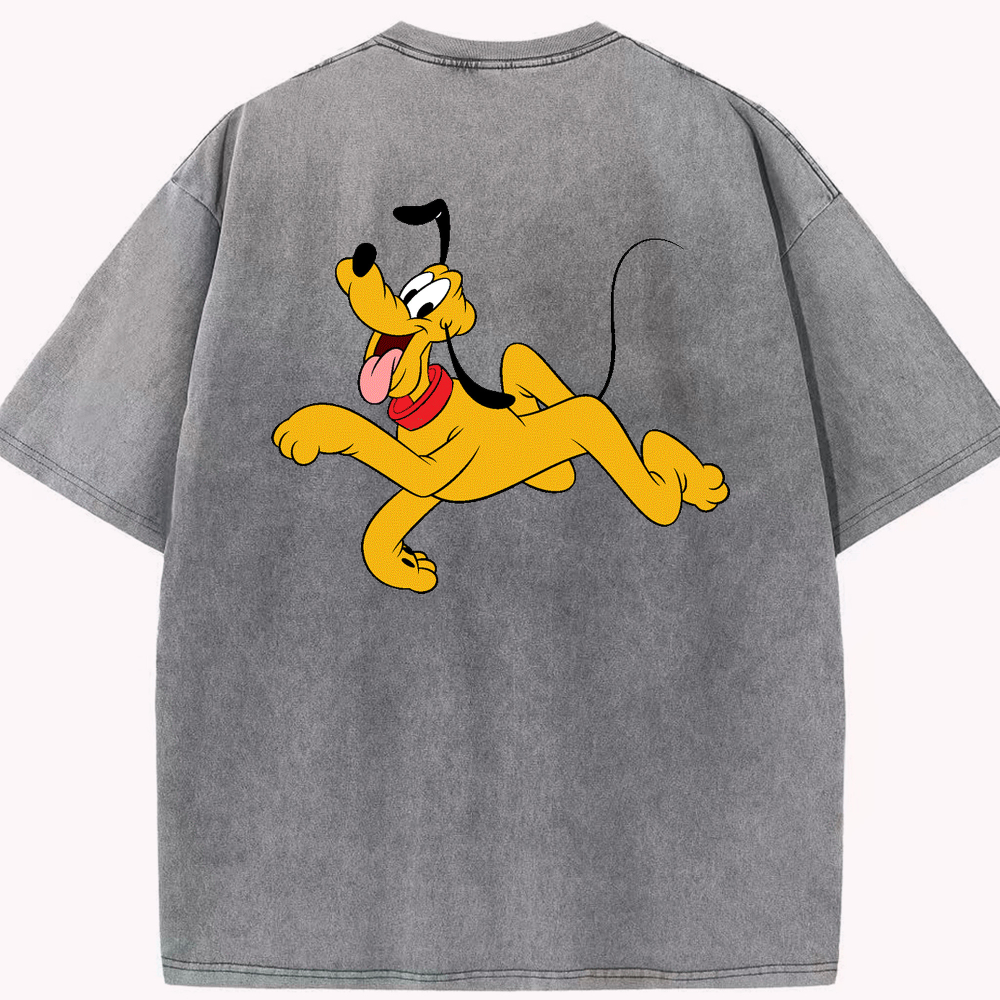 （画像用） ミッキーマウス Mickey Mouse 綿100% ヴィンテージ風 半袖Tシャツ（背面プリント）