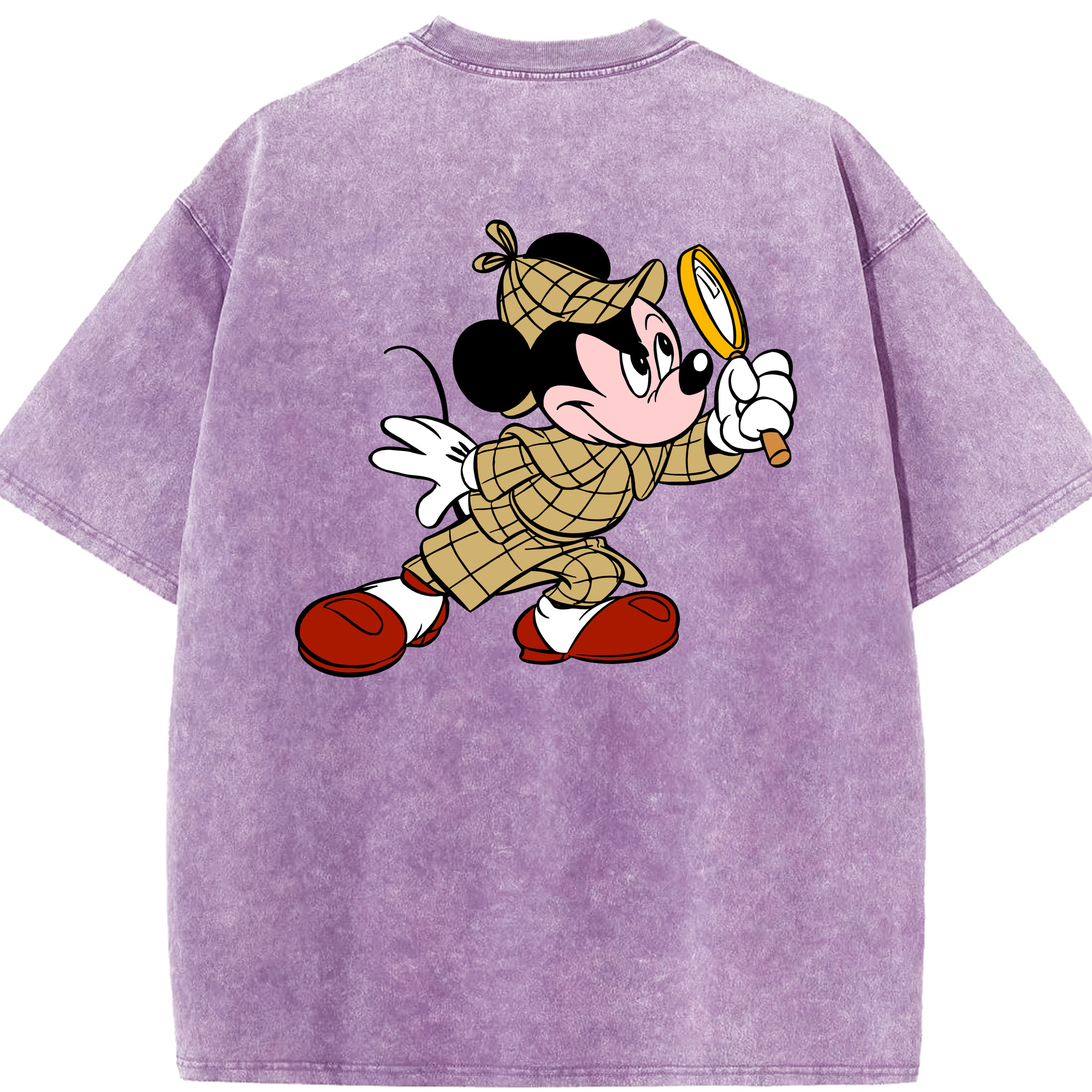 （画像用） ミッキーマウス Mickey Mouse 綿100% ヴィンテージ風 半袖Tシャツ（背面プリント）