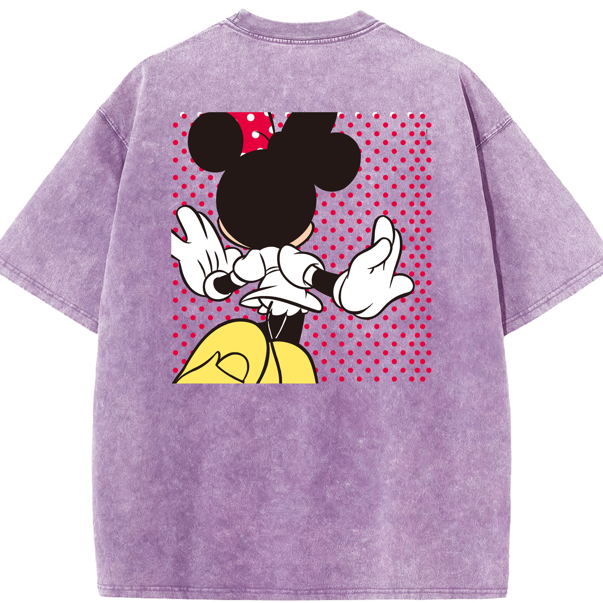 （画像用） ミッキーマウス Mickey Mouse 綿100% ヴィンテージ風 半袖Tシャツ（背面プリント）