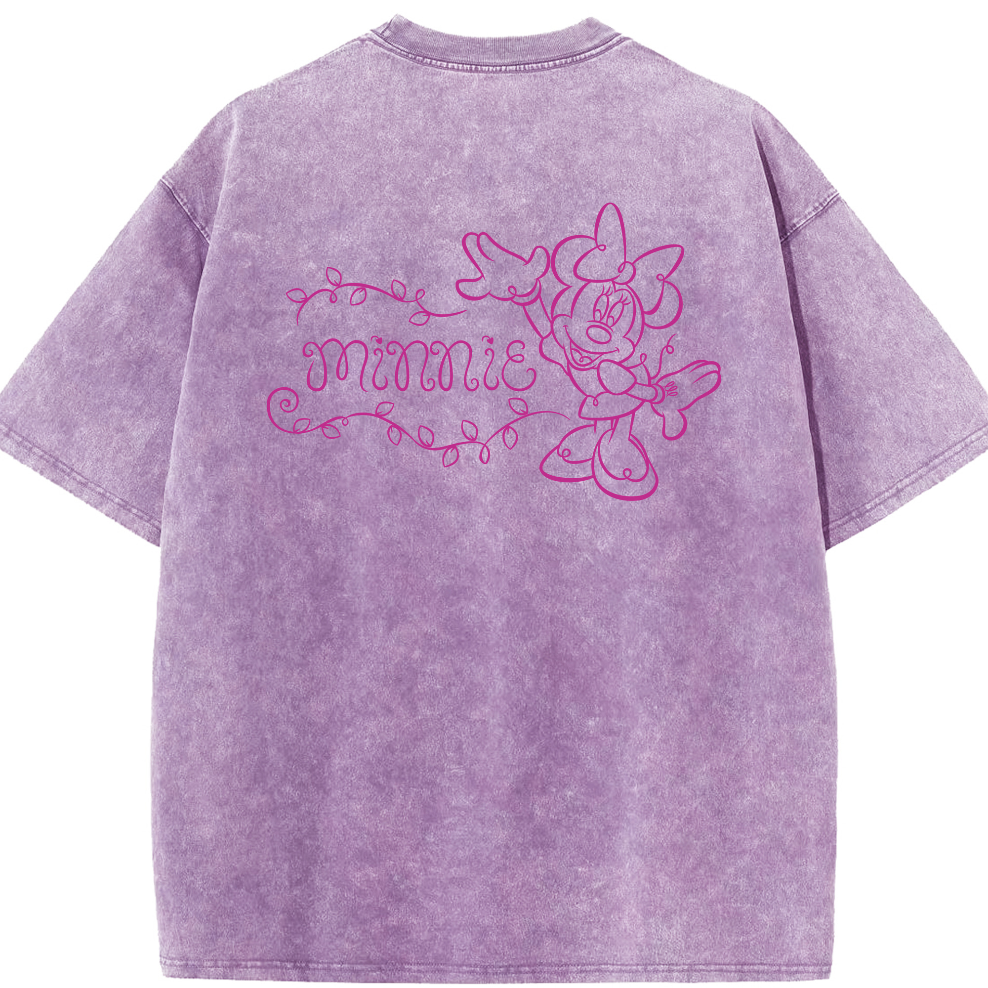 （画像用） ミッキーマウス Mickey Mouse 綿100% ヴィンテージ風 半袖Tシャツ（背面プリント）