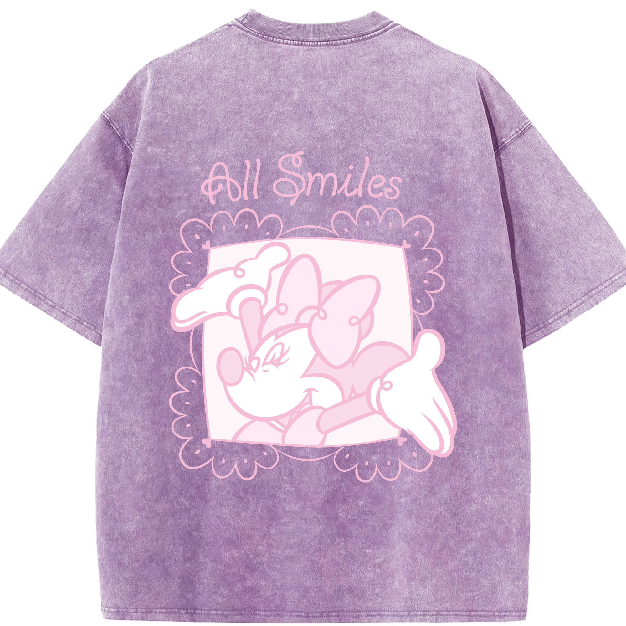 （画像用） ミッキーマウス Mickey Mouse 綿100% ヴィンテージ風 半袖Tシャツ（背面プリント）