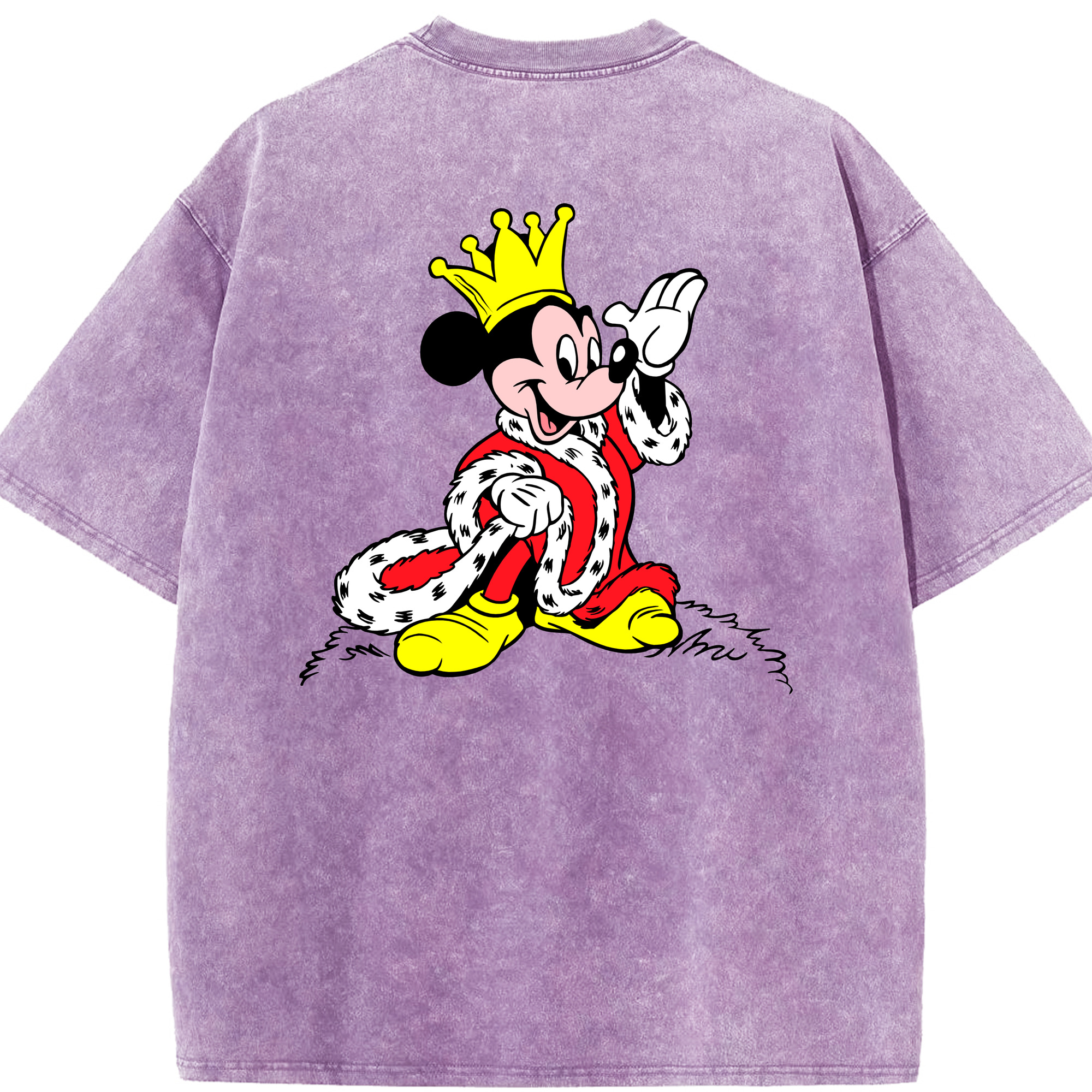 （画像用） ミッキーマウス Mickey Mouse 綿100% ヴィンテージ風 半袖Tシャツ（背面プリント）