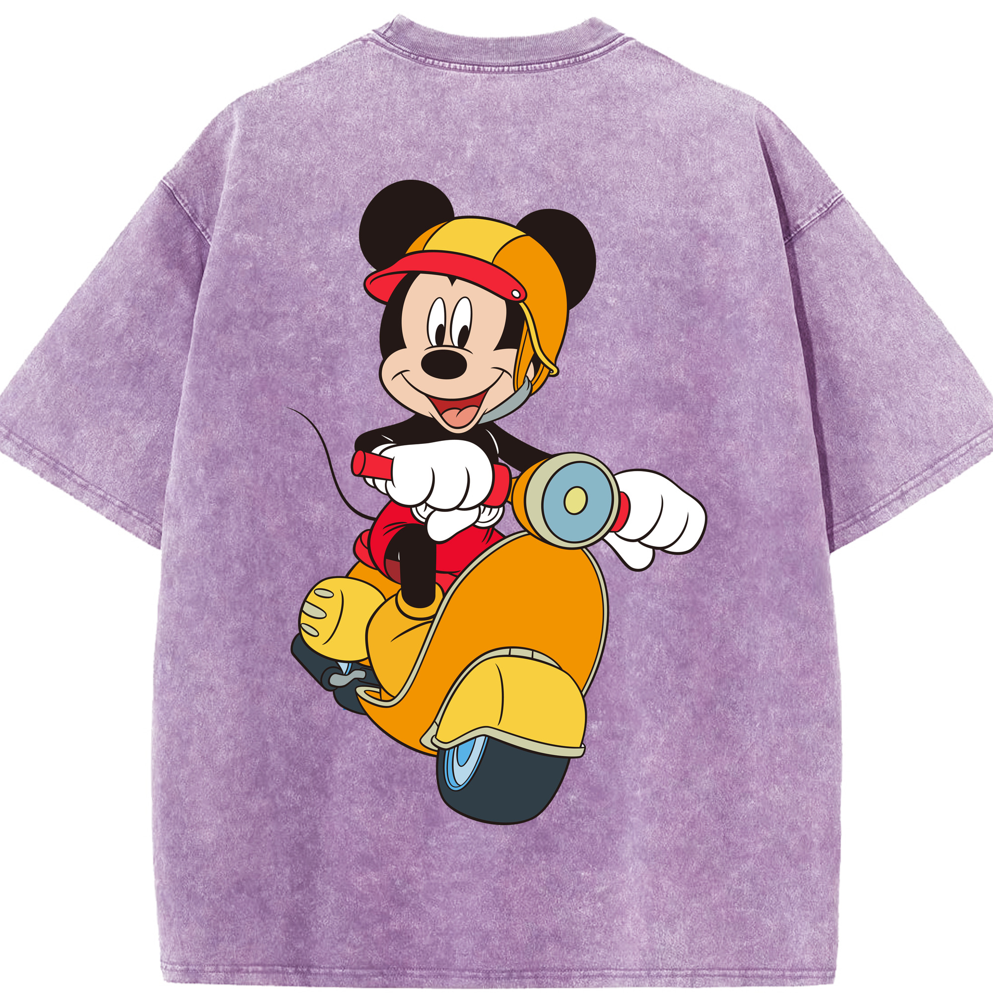 （画像用） ミッキーマウス Mickey Mouse 綿100% ヴィンテージ風 半袖Tシャツ（背面プリント）