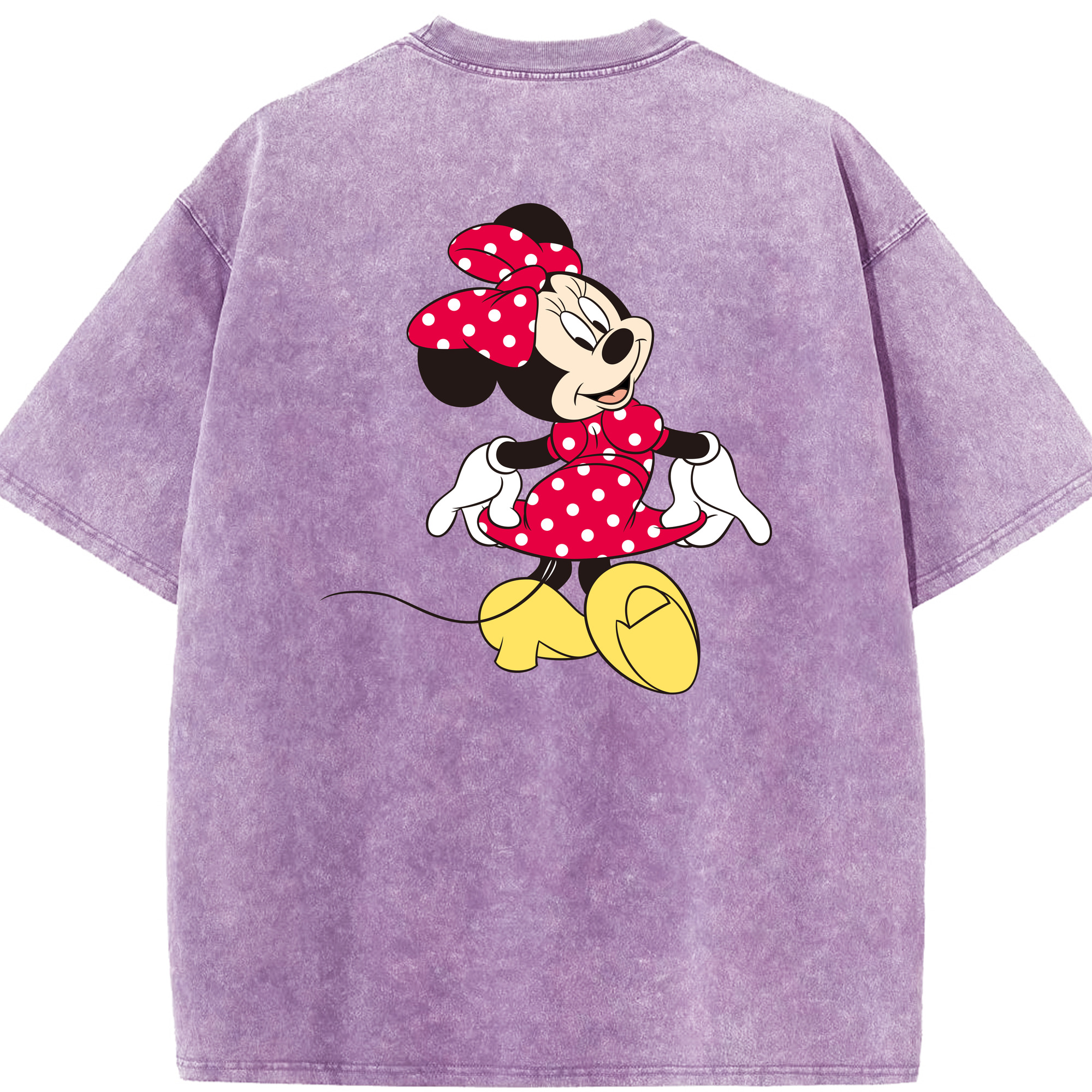 （画像用） ミッキーマウス Mickey Mouse 綿100% ヴィンテージ風 半袖Tシャツ（背面プリント）