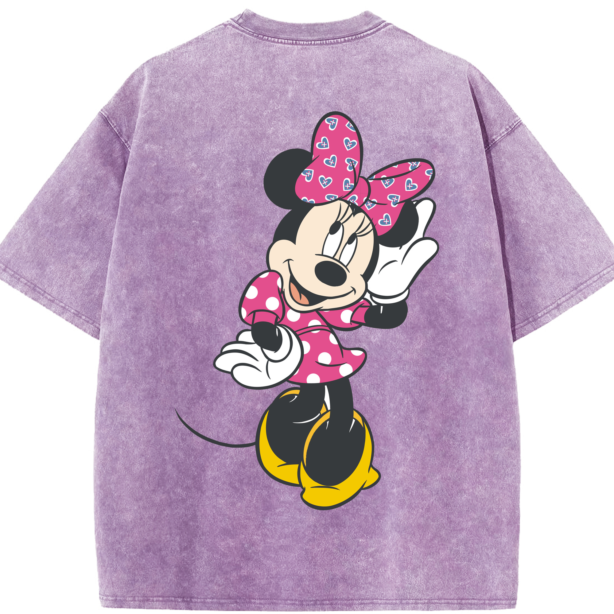 （画像用） ミッキーマウス Mickey Mouse 綿100% ヴィンテージ風 半袖Tシャツ（背面プリント）