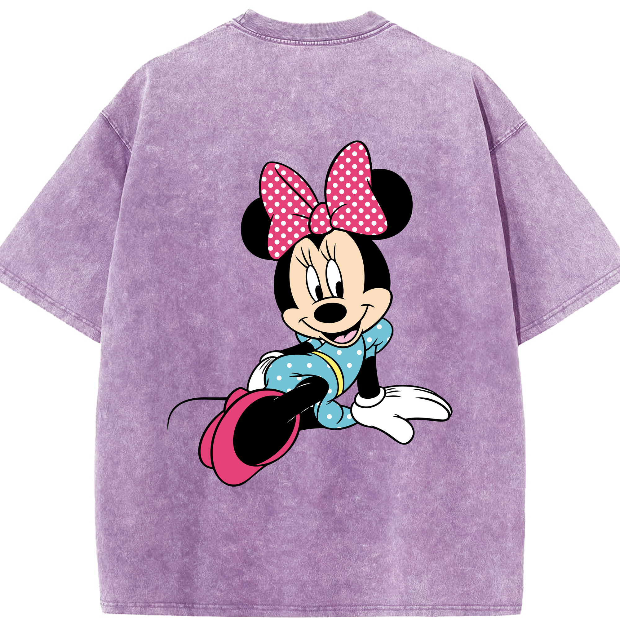 （画像用） ミッキーマウス Mickey Mouse 綿100% ヴィンテージ風 半袖Tシャツ（背面プリント）