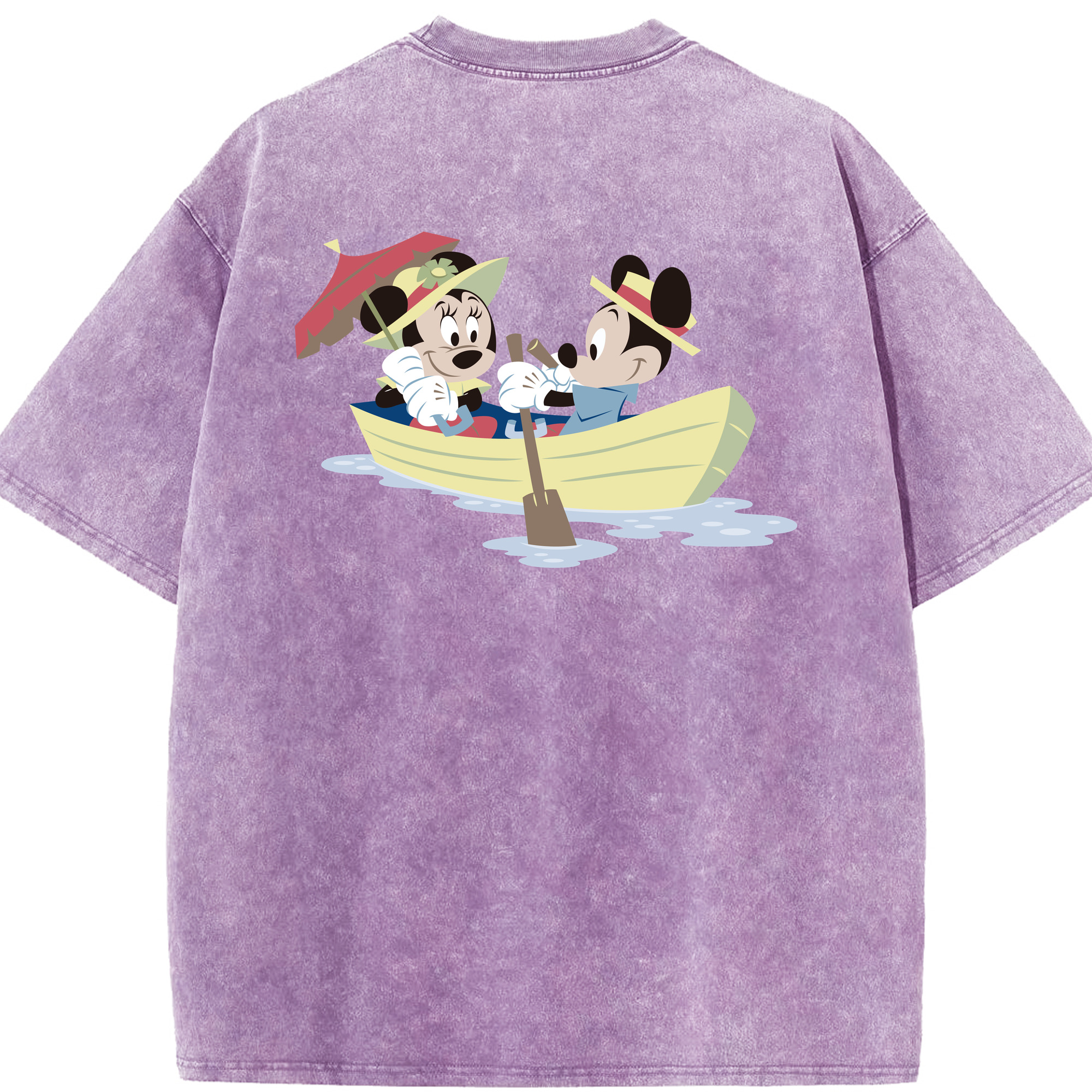 （画像用） ミッキーマウス Mickey Mouse 綿100% ヴィンテージ風 半袖Tシャツ（背面プリント）