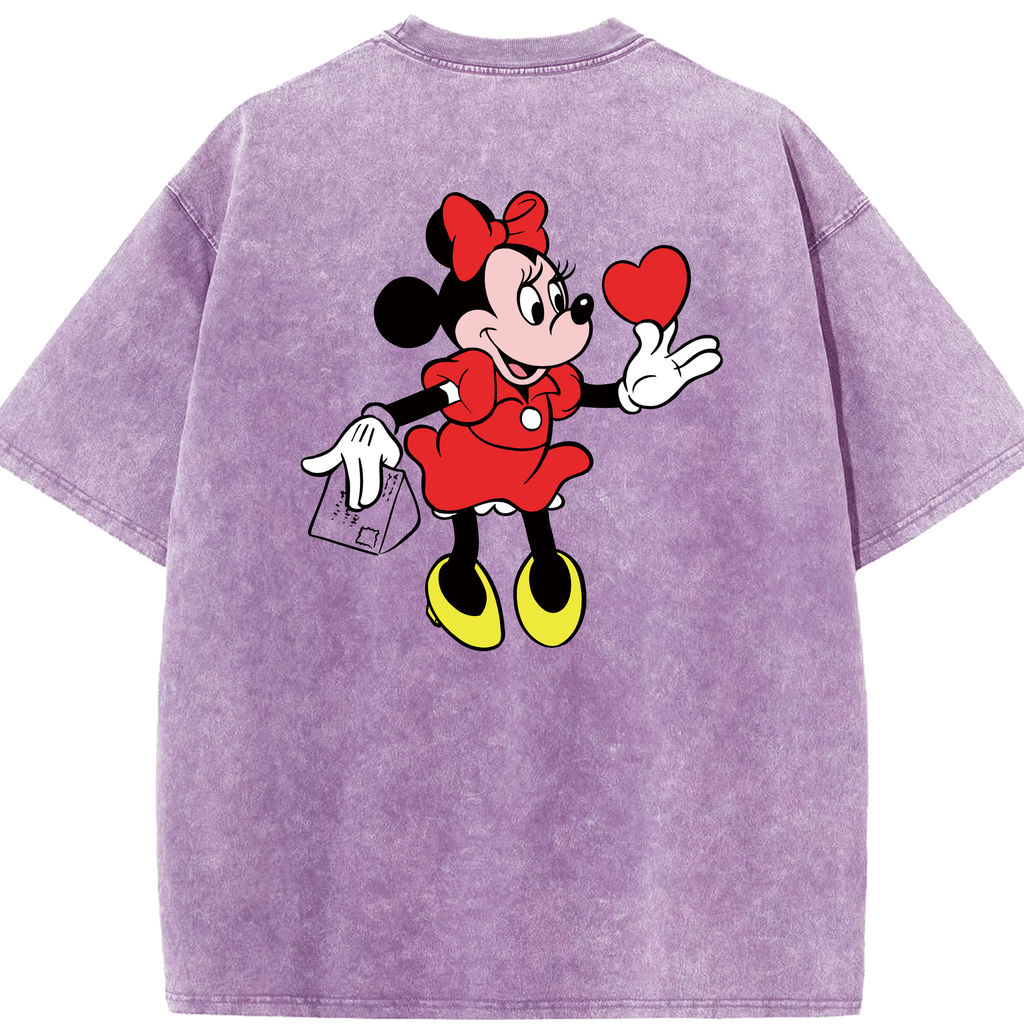 （画像用） ミッキーマウス Mickey Mouse 綿100% ヴィンテージ風 半袖Tシャツ（背面プリント）