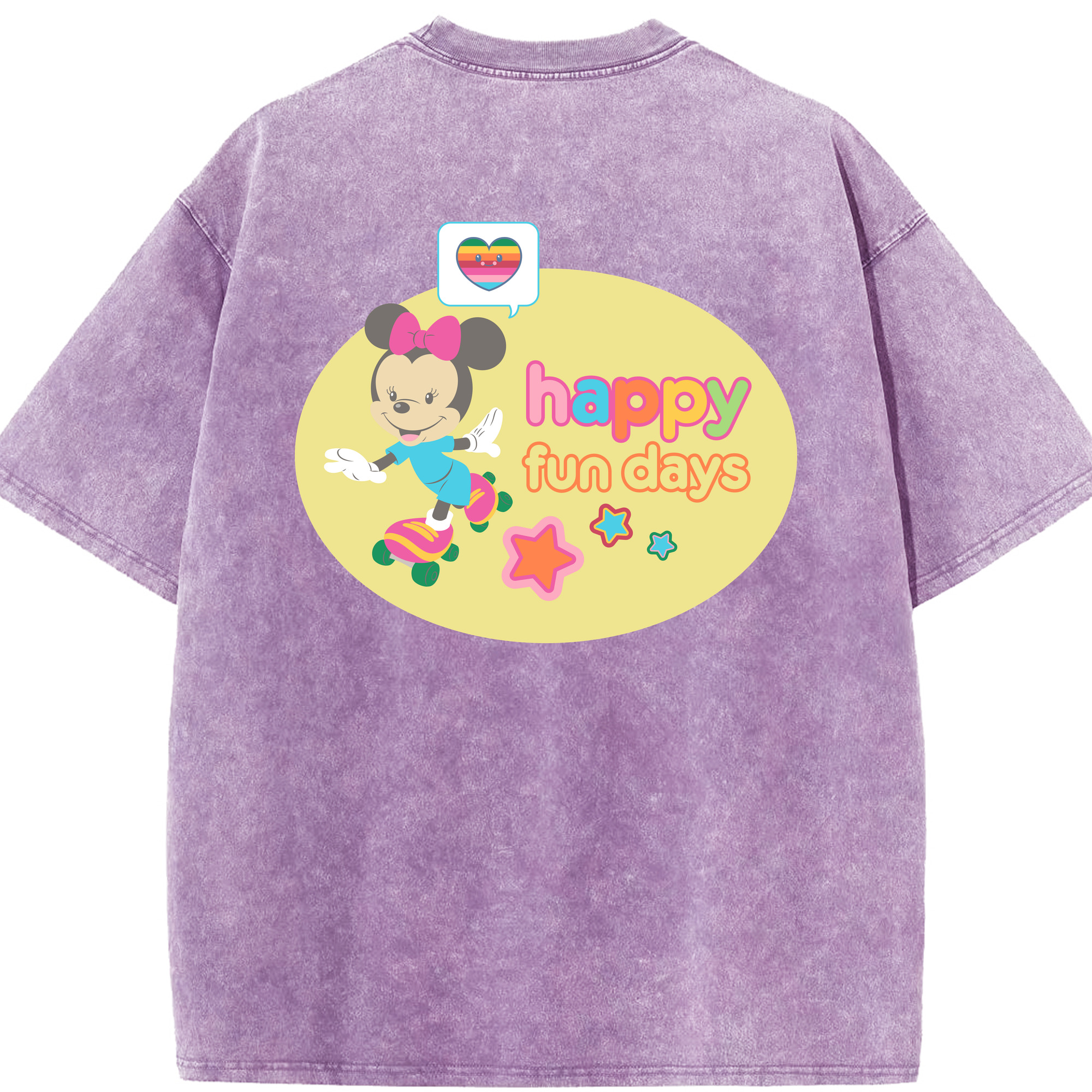 （画像用） ミッキーマウス Mickey Mouse 綿100% ヴィンテージ風 半袖Tシャツ（背面プリント）